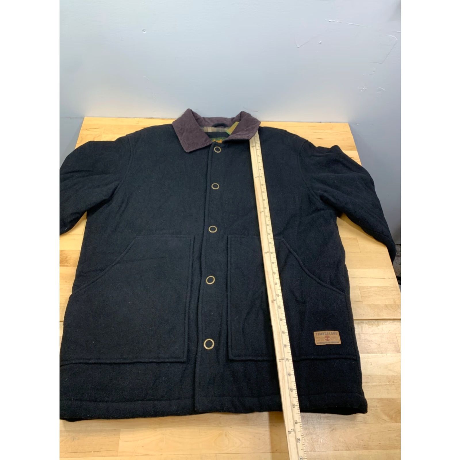 Timberland VINTAGE Timberland Weathergear Wool Jacket Mens XS Black Lined Heavy Weathergear Chore Jacket 10962 Size US XS / EU 42 / 0 - 7 Thumbnail