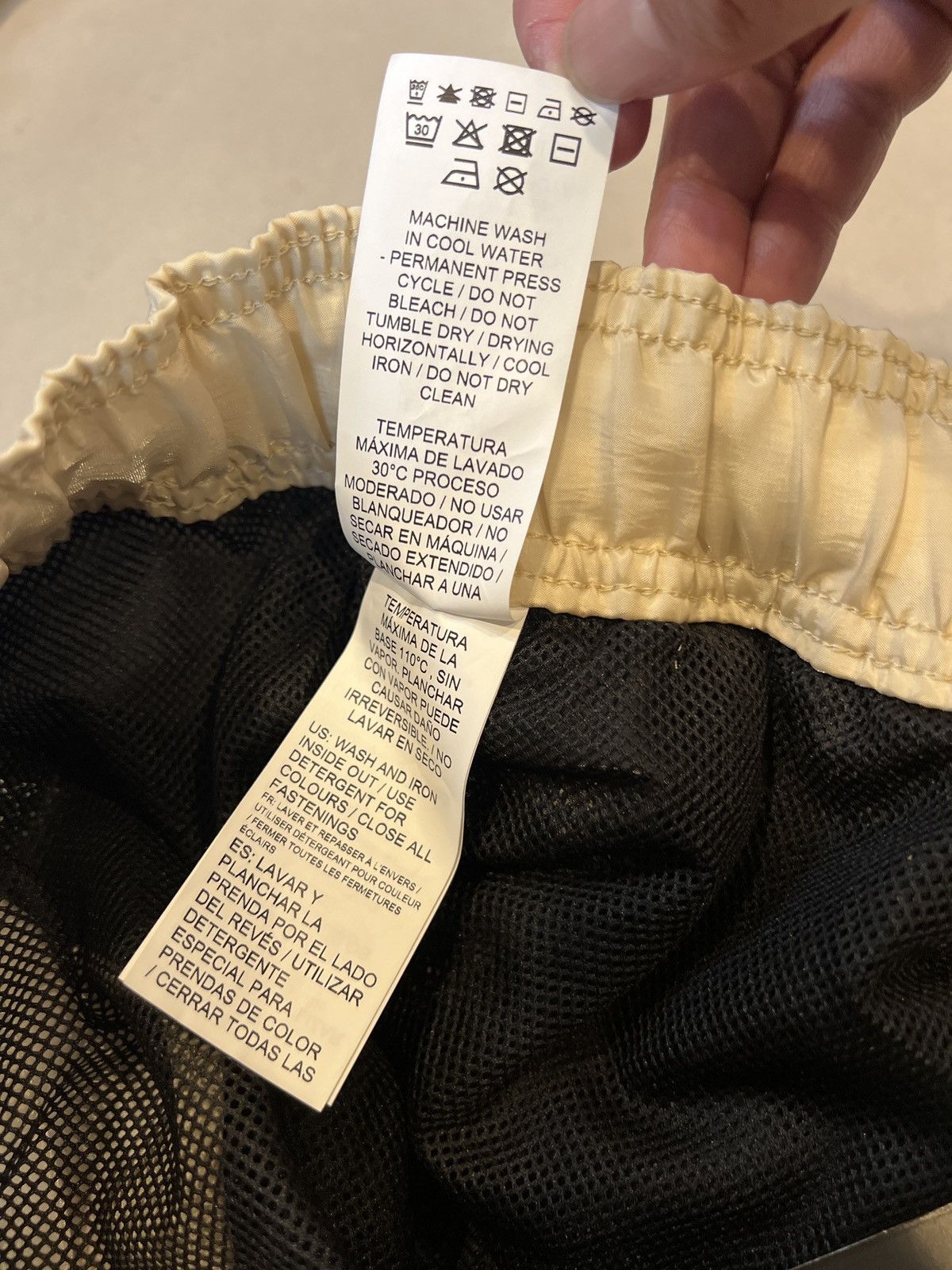 Puma × Rhude Rhude Rhuigi Puma Moire Woven Shorts black/oatmeal Size US 34 / EU 50 - 5 Thumbnail