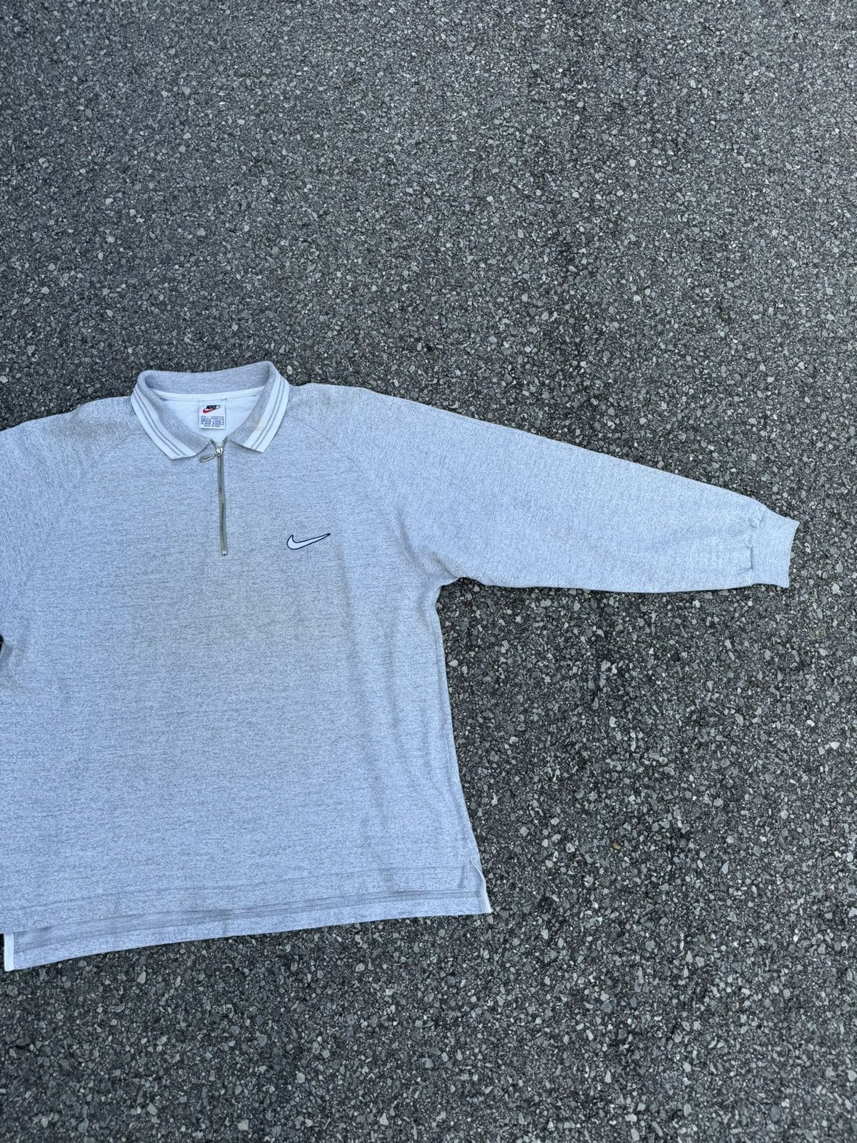 Japanese Brand × Nike × Vintage Nike Vintage 90s swoosh boxy half zip crewneck rap skate Size US S / EU 44-46 / 1 - 5 Thumbnail