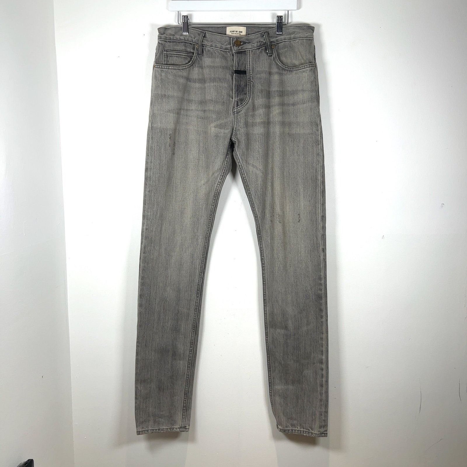 Fear of God Fear of God 6th Collection Leather Tab Denim Jeans Size US 34 / EU 50 - 1 Thumbnail