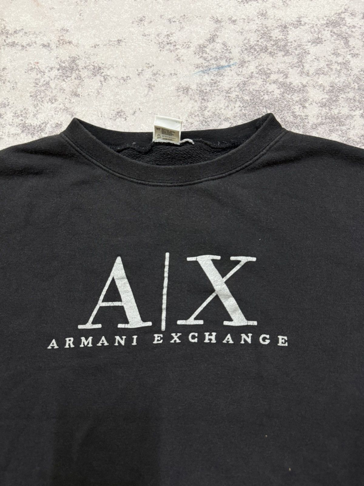 Armani Exchange Armani Exchange Biglogo Cropped Sweatshirt Size L / US 10 / IT 46 - 6 Thumbnail