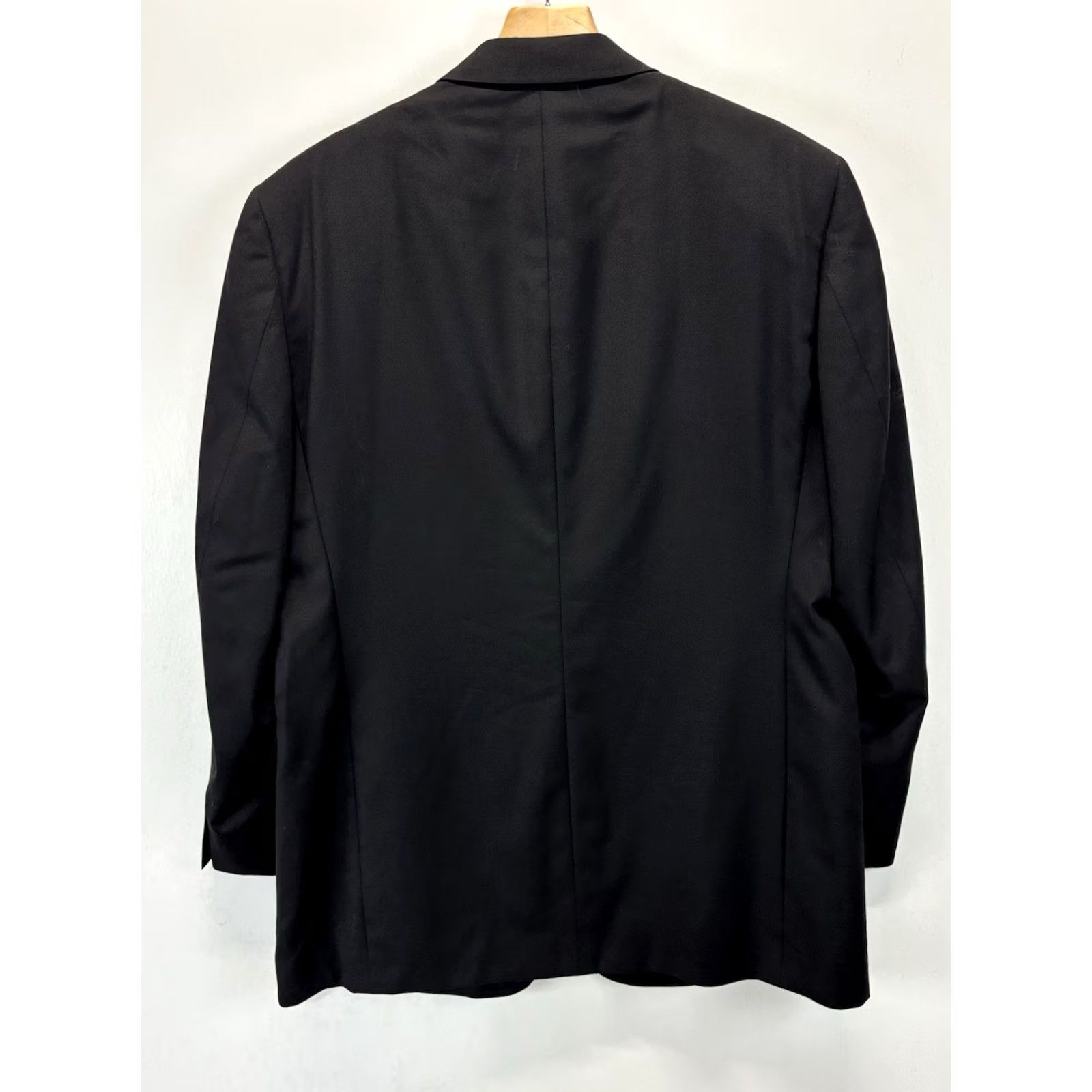 Cremieux Daniel Cremieux Blazer Sport Coat Jacket 42 R Black Wool Two-Button Notch Lapel Single-Breasted Classic Business Mens Size 42R - 2 Thumbnail