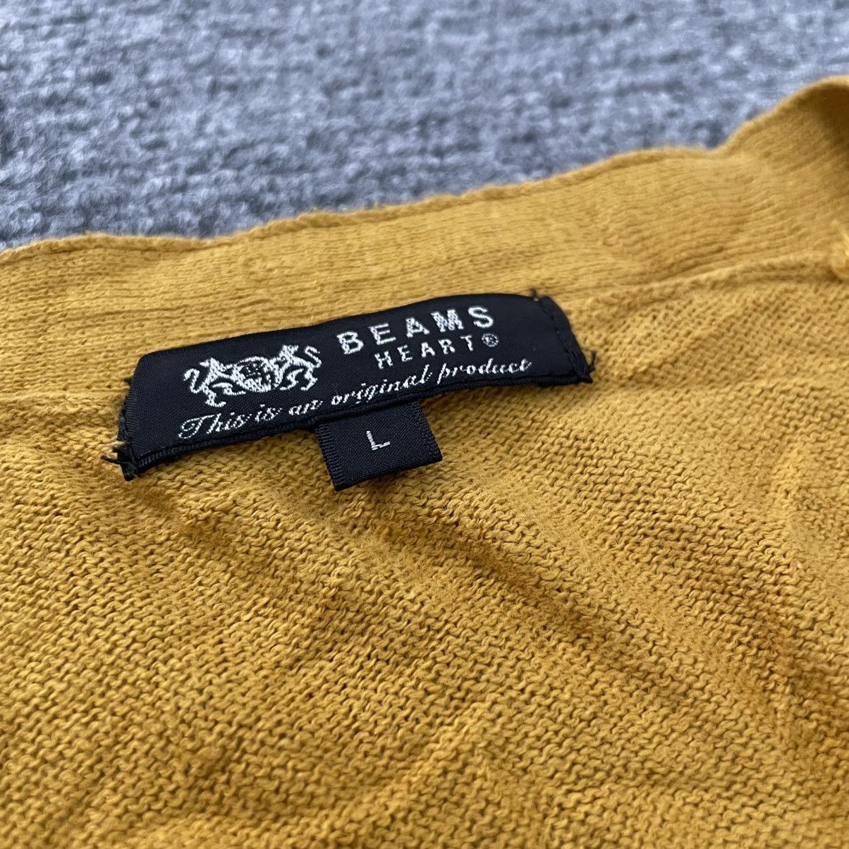 Beams Plus Beams Heart Cardigan Sweater Mustard Size US L / EU 52-54 / 3 - 3 Thumbnail