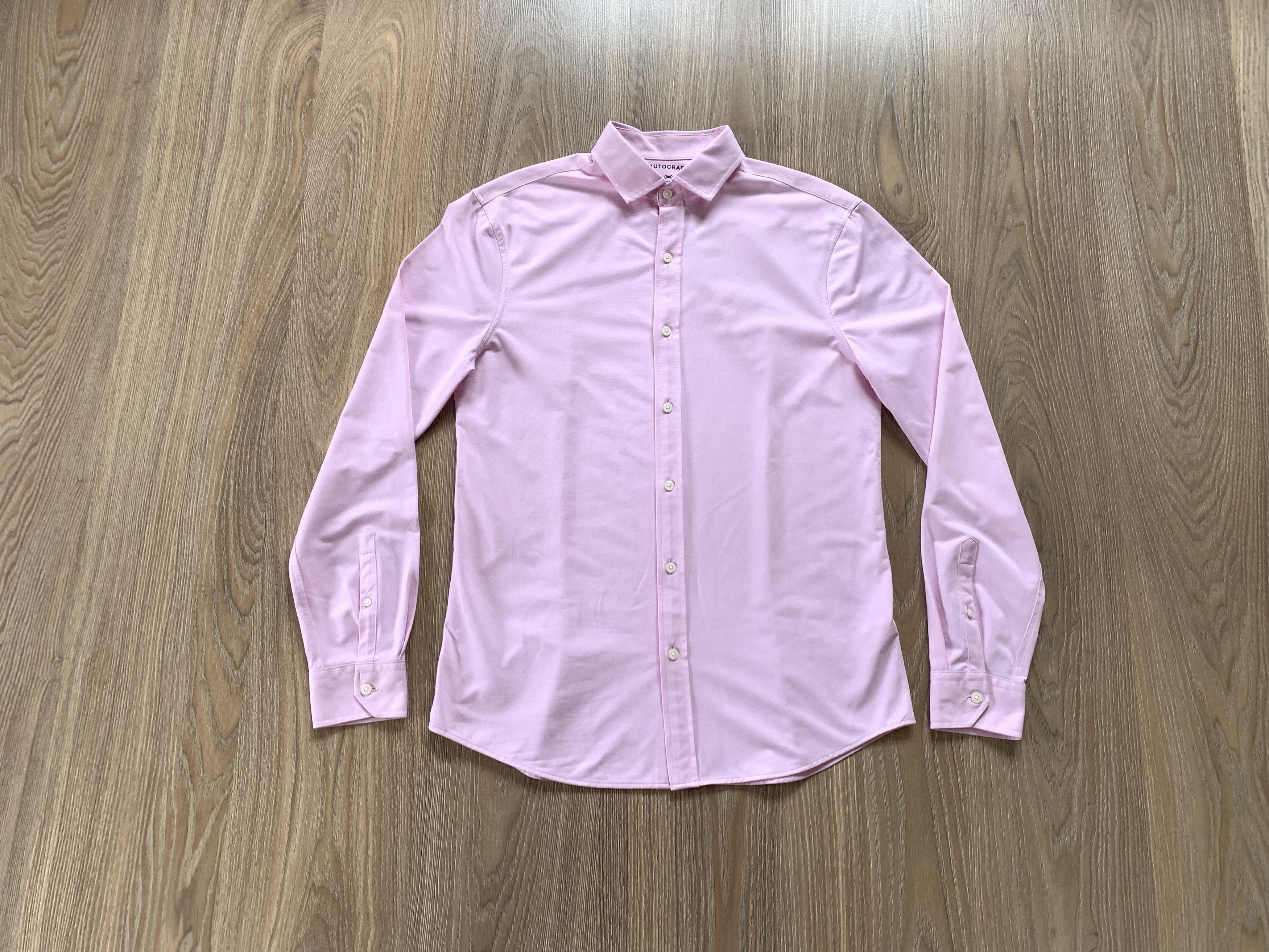 Marks & Spencer Autograph Marks and Spencer Stretch Pink Formal Shirt Size US M / EU 48-50 / 2 - 1 Thumbnail