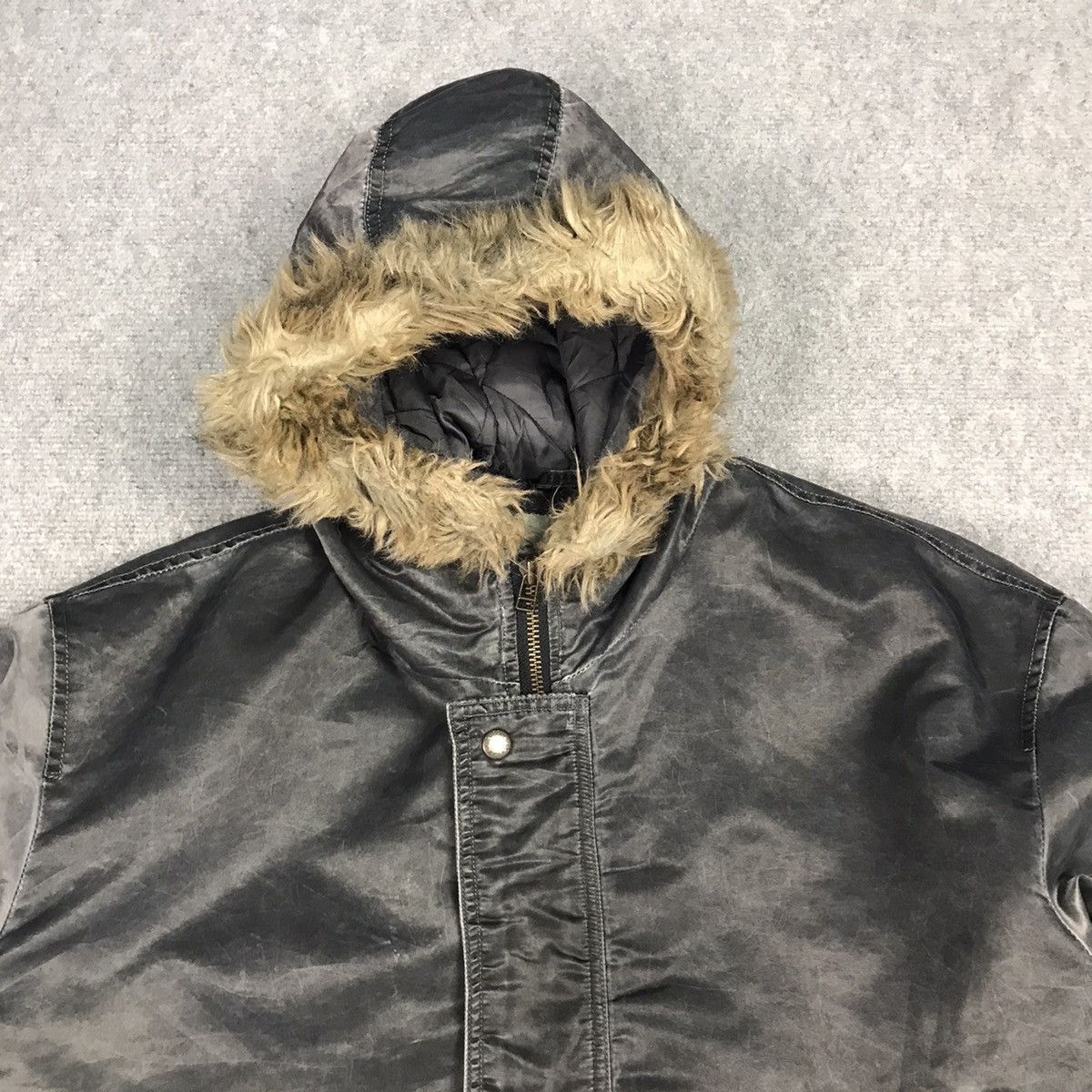 Japanese Brand MA-1 STYLE BOMBER MILITARY FUR HOODIES JACKET Size US M / EU 48-50 / 2 - 2 Thumbnail