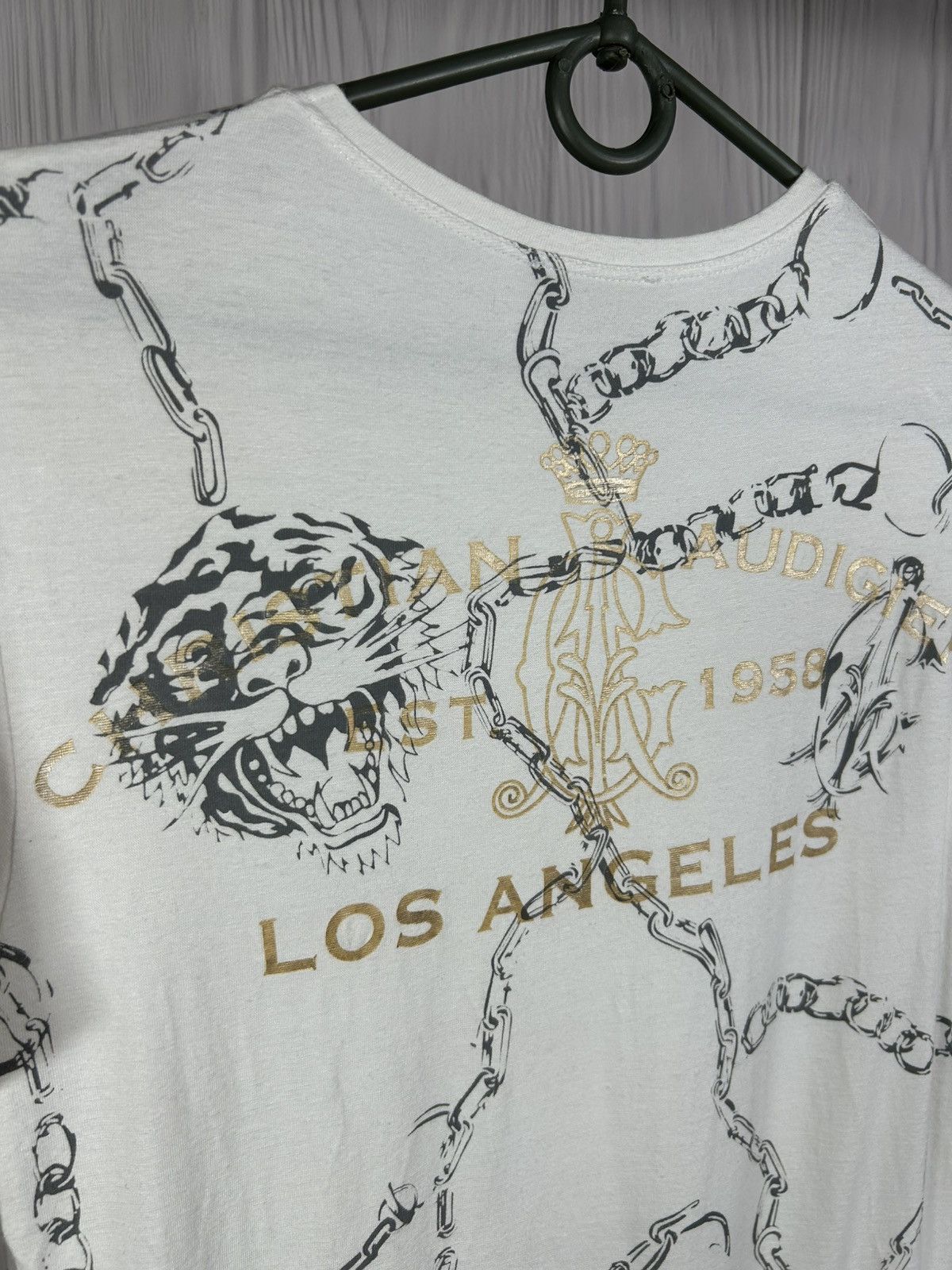 Christian Audigier Christian Audigier Ed Hardy Tiger Tattoo White T-shirt Sz S Size US S / EU 44-46 / 1 - 9 Thumbnail