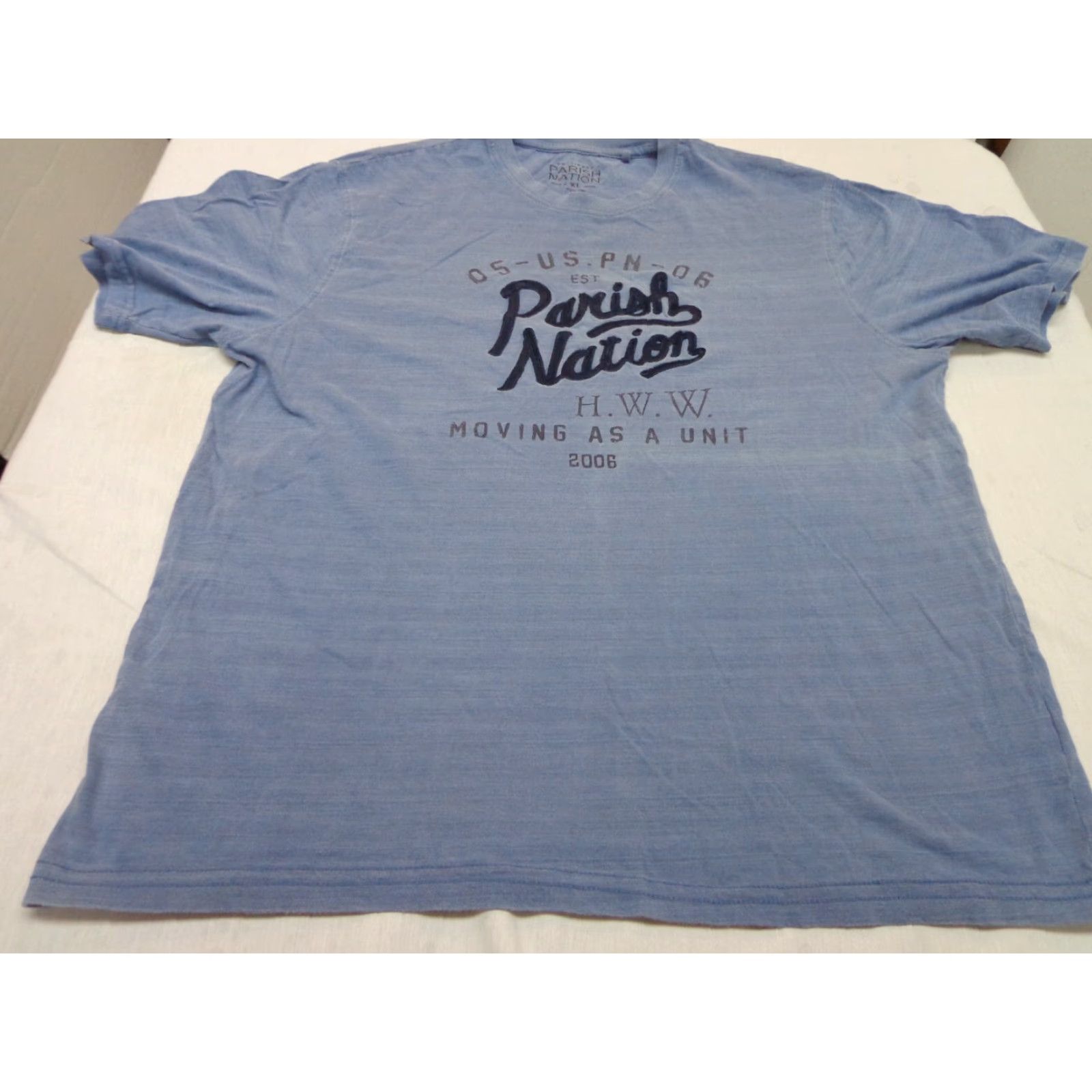 Vintage Parish Nation Moving As A Unit Blue Graphic T-shirt Men's XL Shirt Crew Neck Short Sleeve Cotton Regular Size US XL / EU 56 / 4 - 3 Thumbnail