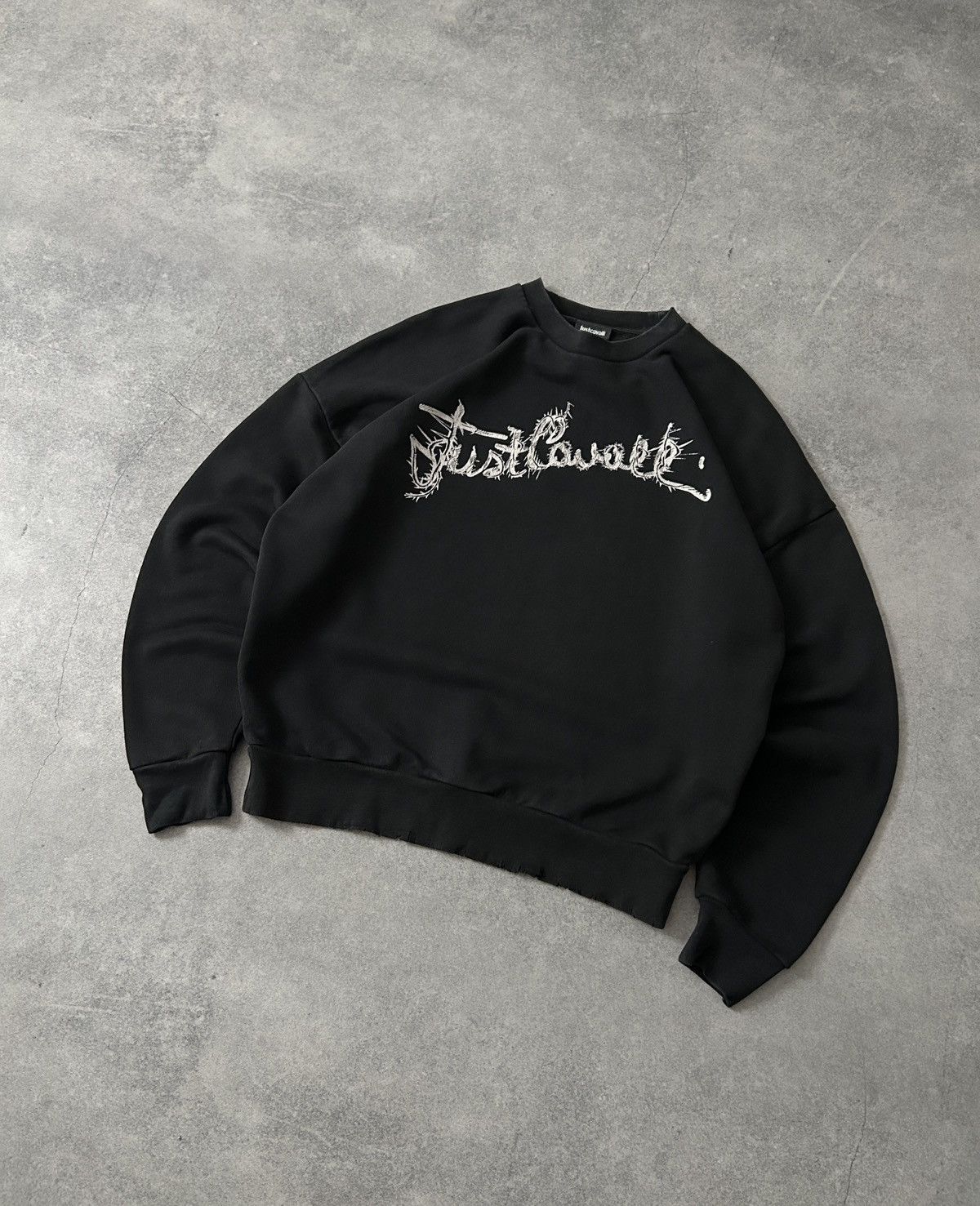 Just Cavalli × Vintage Vintage Just Cavali Big logo distressed sweatshirt Size US S / EU 44-46 / 1 - 1 Thumbnail