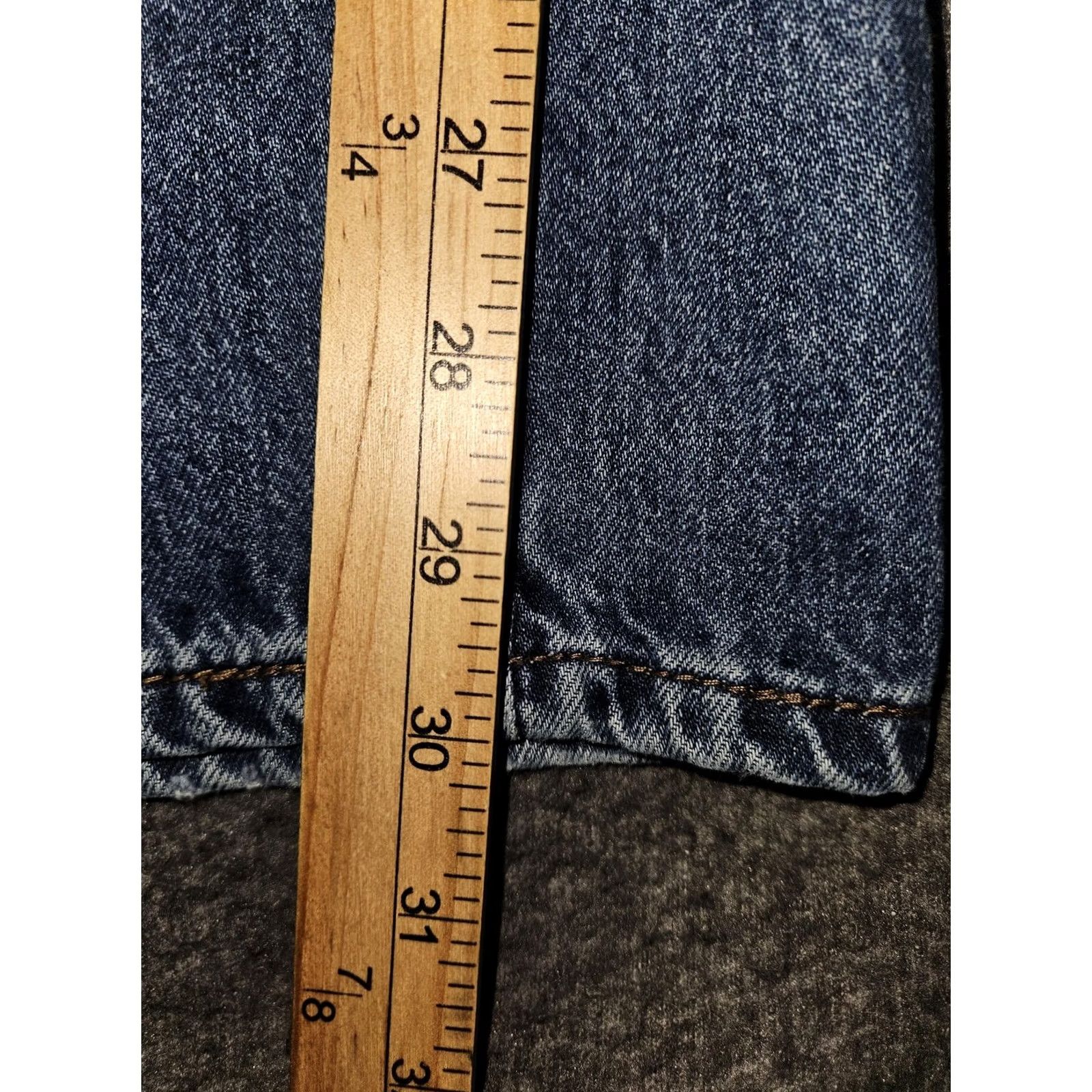 Vintage Rock & Roll Denim Jeans Womens 31x32 Blue Medium Wash High Rise Bootcut Size 24" / US 00 / IT 34 - 5 Thumbnail