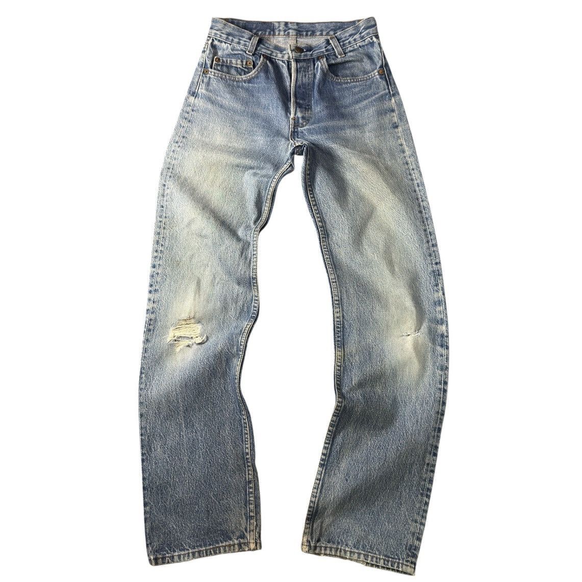 Levi's Vintage Clothing 🇺🇸 Vintage Levis 791-0117 Distressed Aging Wash 70s 80s Denim Size US 28 / EU 44 - 1 Thumbnail