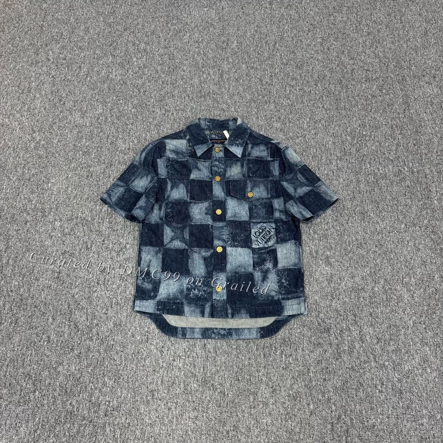 Louis Vuitton Louis Vuitton Damier Denim Short-Sleeve Shirt Jacket Size US XS / EU 42 / 0 - 1 Thumbnail