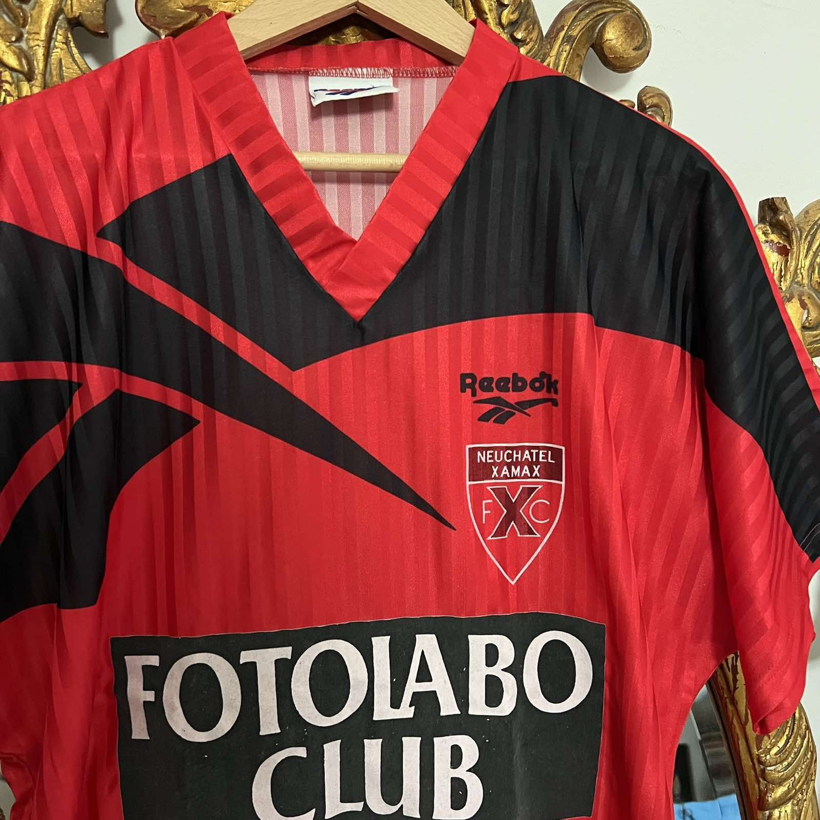 Vintage Neuchatel Xamax FC 1993 Home football Reebok Jersey size L Size US L / EU 52-54 / 3 - 4 Thumbnail