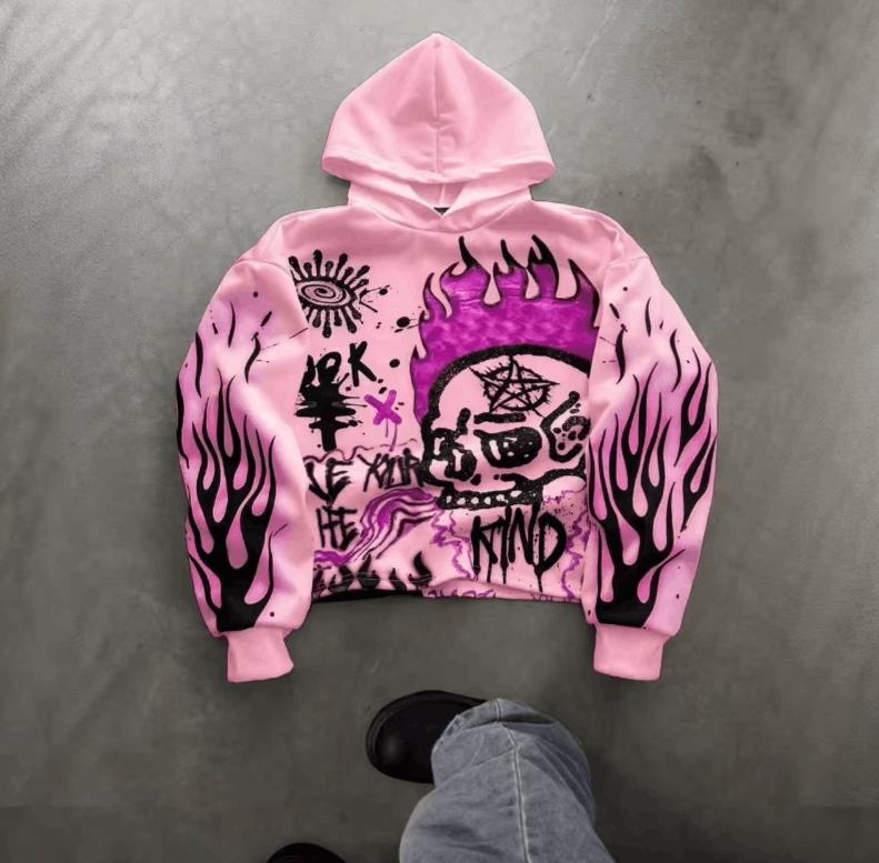 Japanese Brand Y2K vintage Skull Letter Print hoodie Size US XL / EU 56 / 4 - 5 Thumbnail