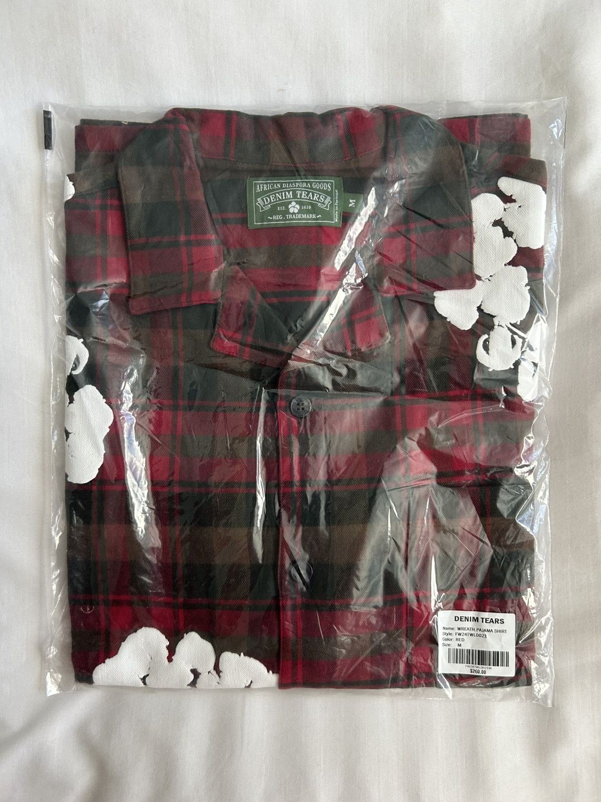 DENIM TEARS Denim Tears Cotton Wreath Pajama Shirt Long Sleeve Flannel Size US M / EU 48-50 / 2 - 13 Thumbnail