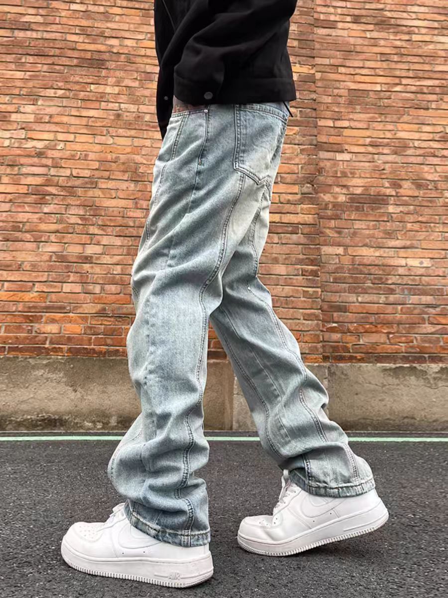 Japanese Brand × Jean Washed Vintage Loose Straight Leg Casual Jeans Size US 34 / EU 50 - 3 Thumbnail