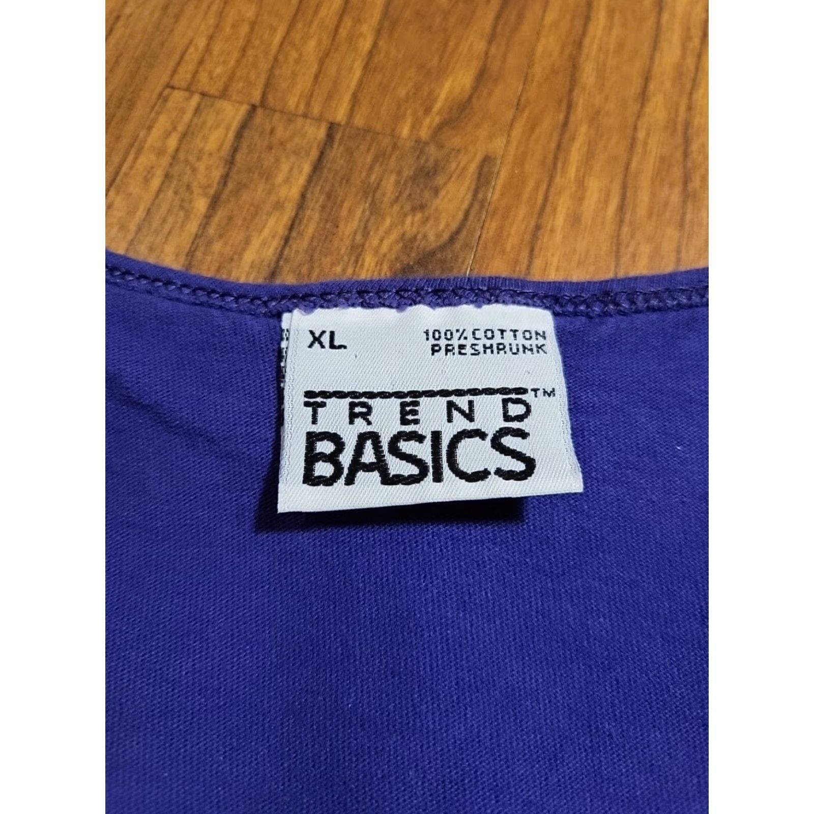 Vintage VINTAGE Purple Cotton Tank Top XL 80-90s Fitted Preshrunk Adults Mens Womens Boys Girls 46" New Size US XL / EU 56 / 4 - 2 Thumbnail