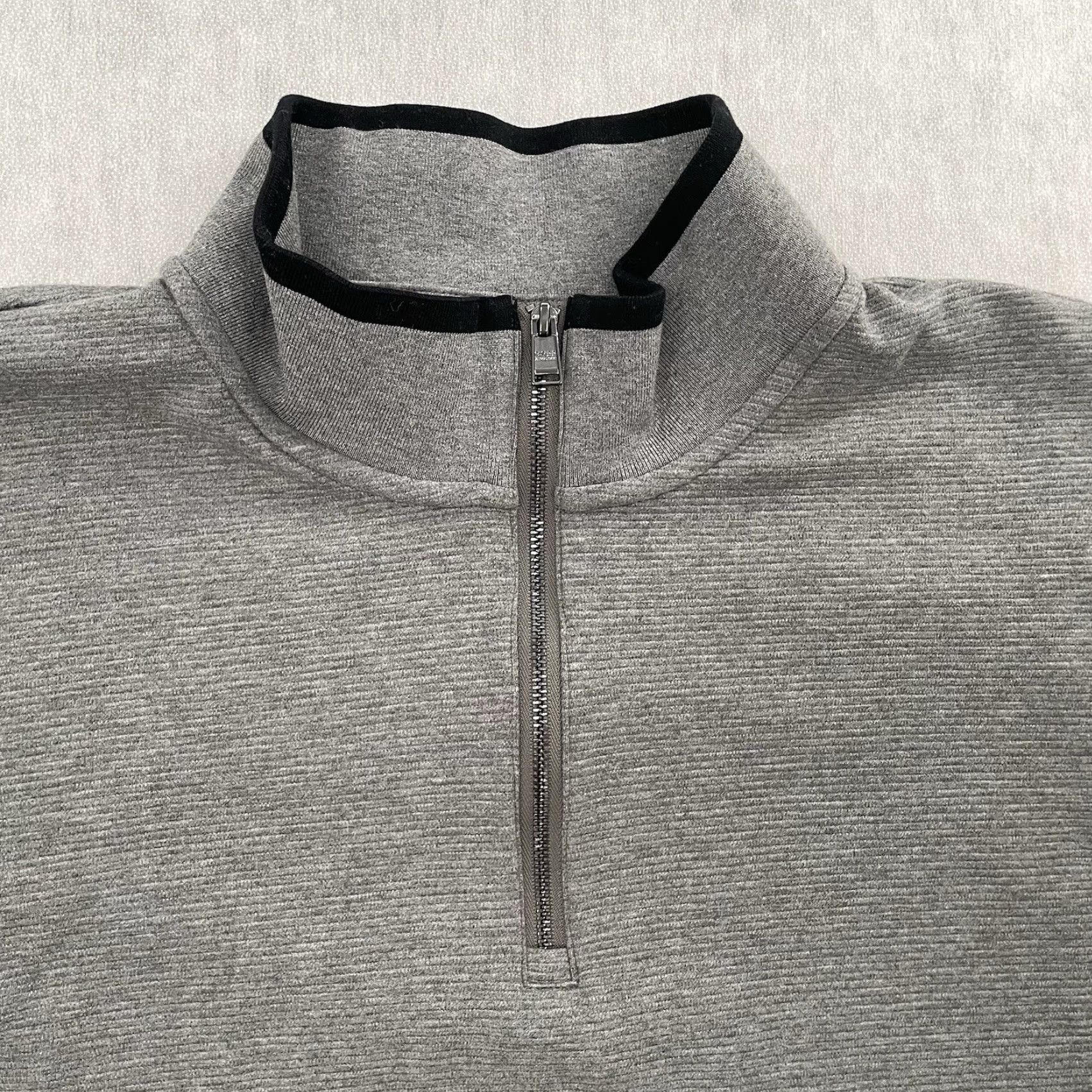 Hugo Boss VINTAGE Hugo Boss Pullover Sweater Adult XL Long Sleeve Solid Gray Logo 1/4 Zip Casual Mens Size US XL / EU 56 / 4 - 3 Thumbnail