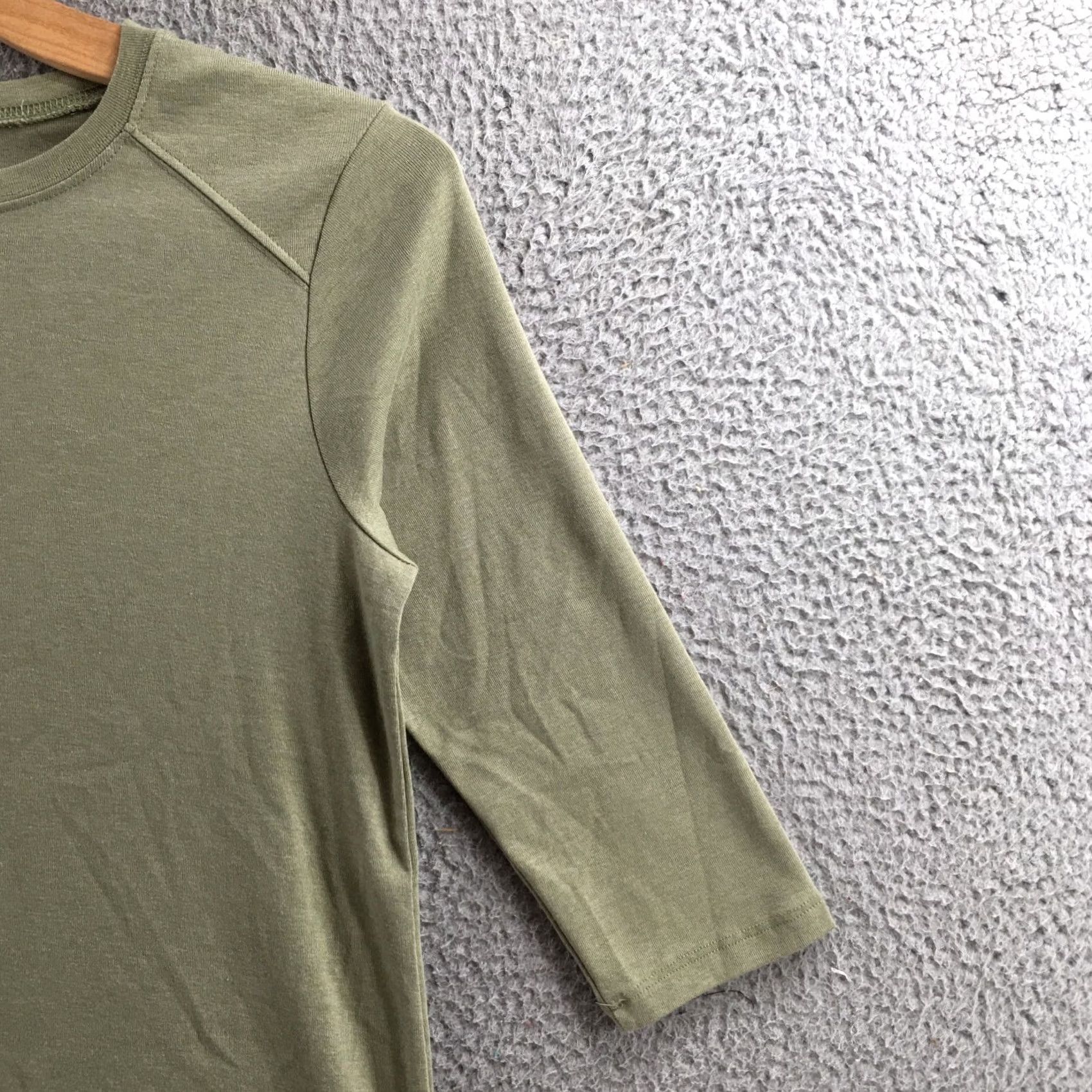 Eddie Bauer Eddie Bauer T-Shirt Womens Medium Green Cotton Crew Neck 3/4 Sleeve Casual Shirt Size M / US 6-8 / IT 42-44 - 4 Thumbnail