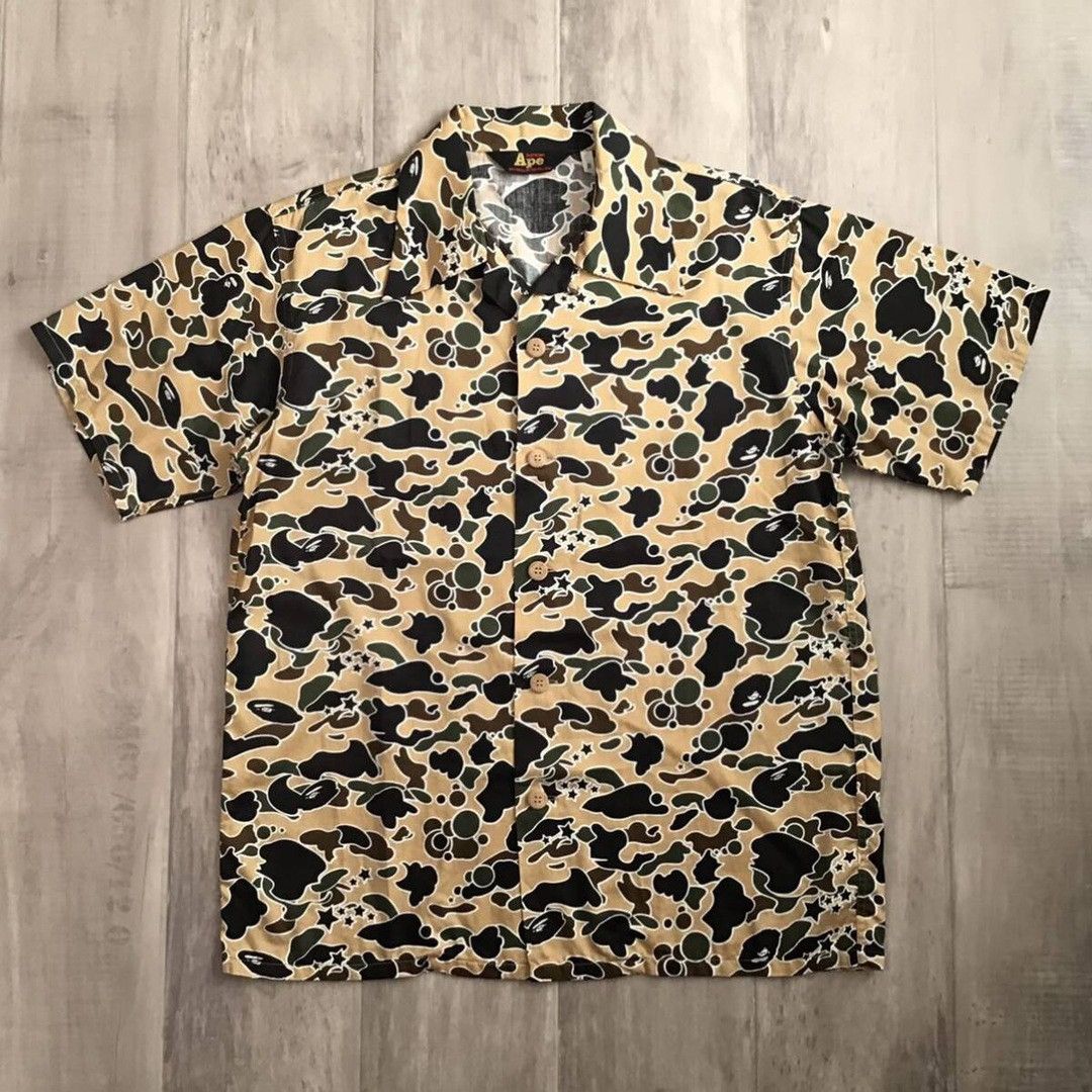 Bape × Nigo 🔥Vintage🔥 BAPE Aloha shirt sta camo a bathing ape NIGO Size US S / EU 44-46 / 1 - 1 Thumbnail