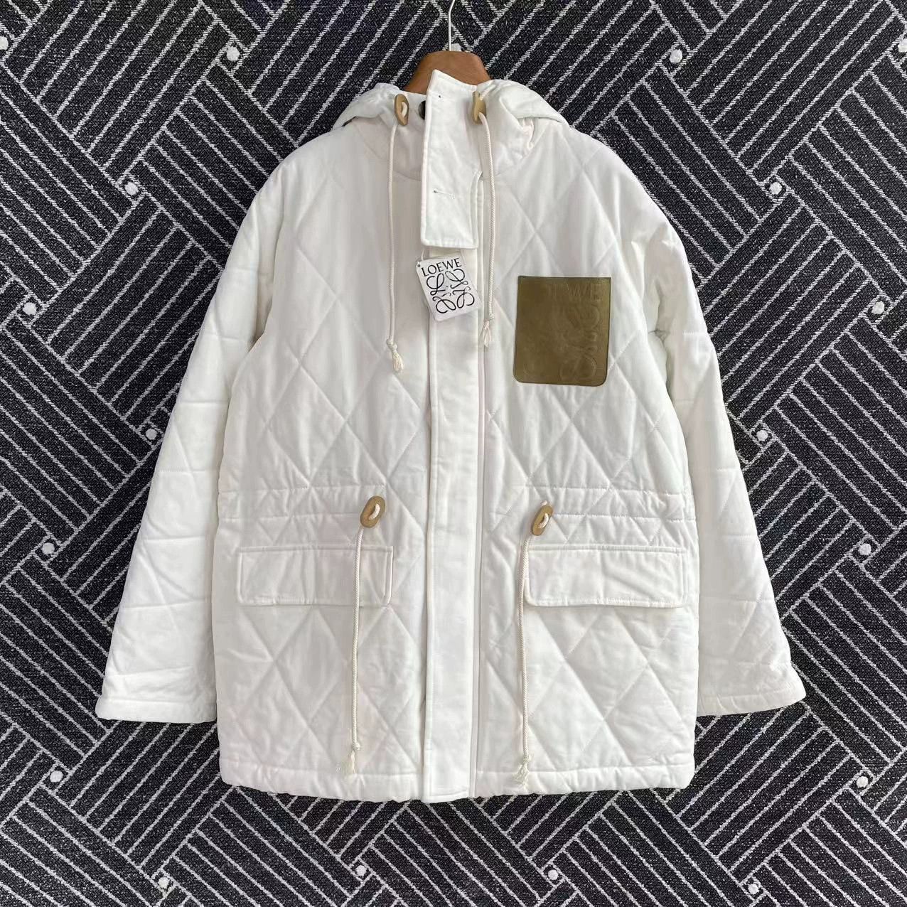Loewe LOEWE oversized zipper hooded white parka 48 new Size US M / EU 48-50 / 2 - 1 Thumbnail