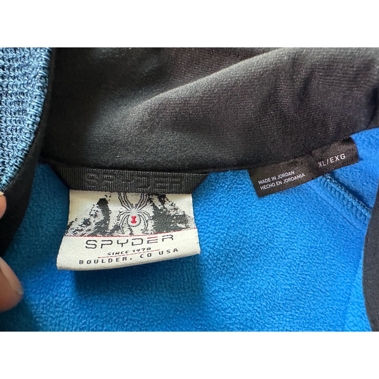 Spyder Spyder Mens Outbound Sweater Sz XL Quarter Zip Pullover Blue Size US XL / EU 56 / 4 - 7 Thumbnail