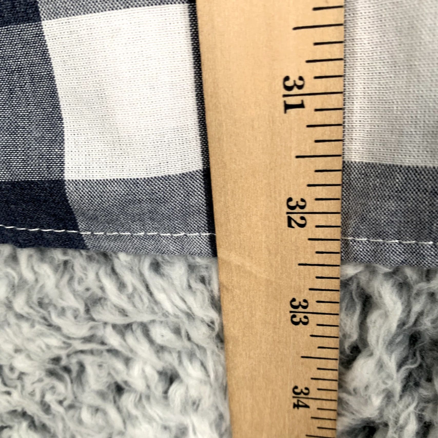 Lee Lee Shirt Mens 2XL Navy Blue White Buffalo Check Button-Up Collared Size US XXL / EU 58 / 5 - 7 Thumbnail