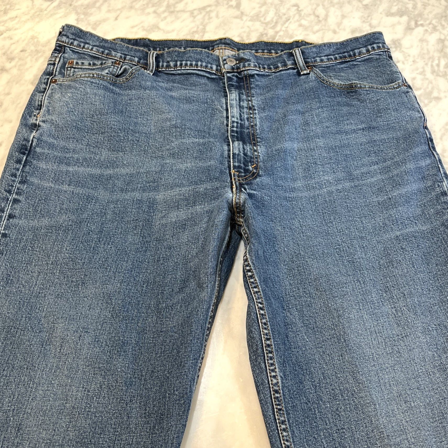 Levi's Levis 550 Relaxed Fit Jeans Mens 46x29 (44x28) Work Denim Construction Blue Size US 30 / EU 46 - 4 Thumbnail