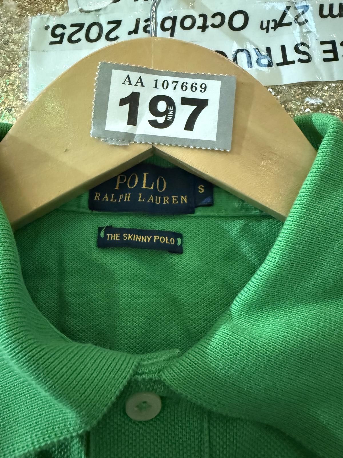 Polo Ralph Lauren Green Polo Ralph Lauren Skinny Polo Shirt - Women's Small Size S / US 4 / IT 40 - 2 Thumbnail