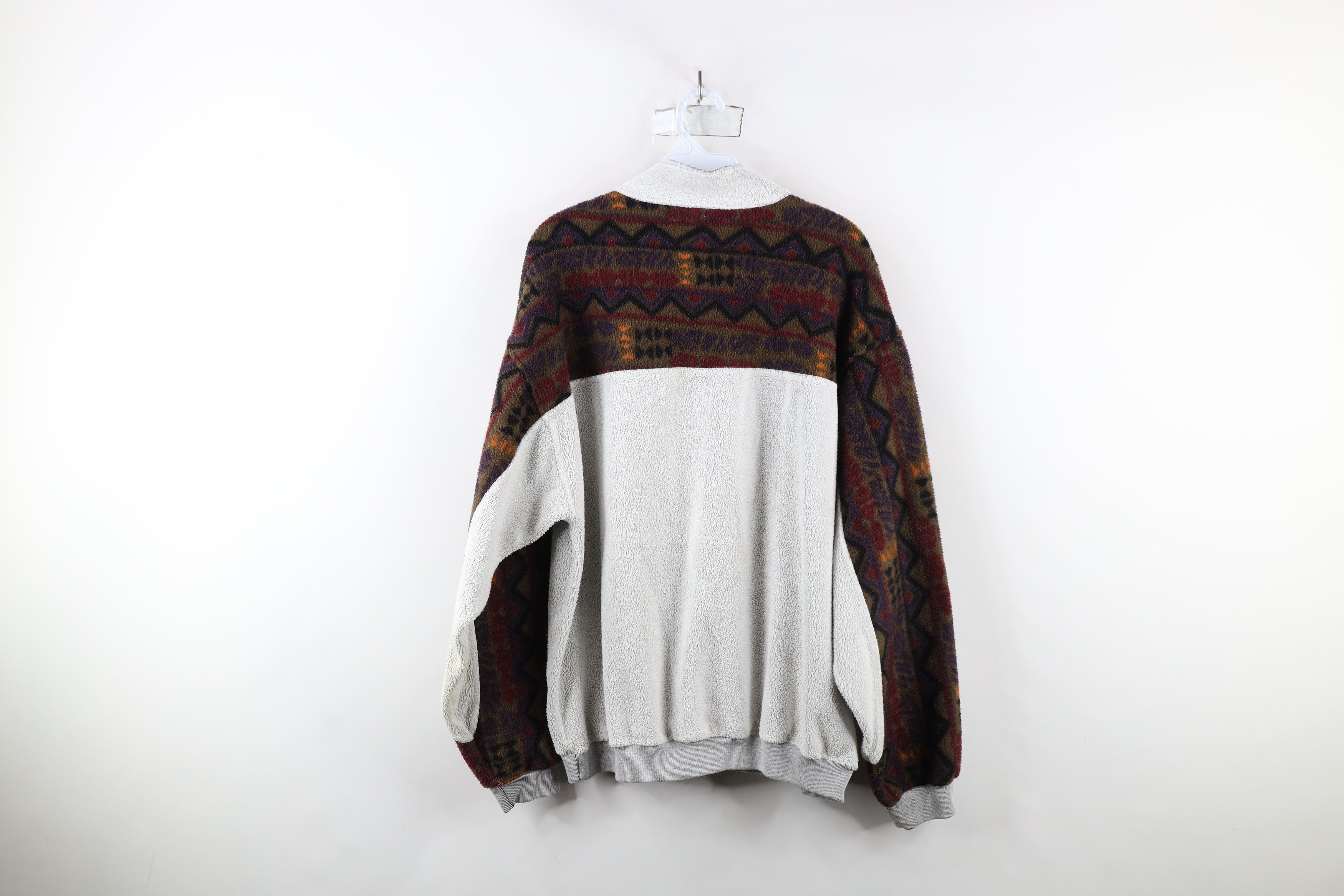 Vintage Vintage 90s Streetwear Southwestern Half Zip Fleece Sweater Size US L / EU 52-54 / 3 - 12 Thumbnail