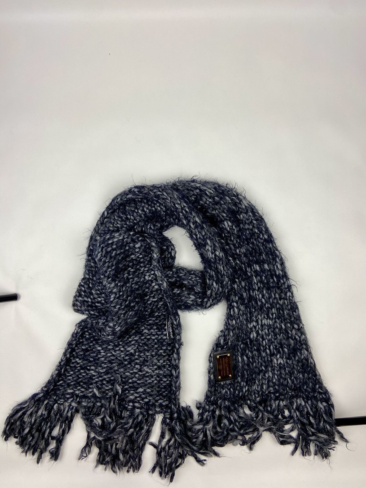 Designer × Dolce & Gabbana Dolce & Gabbana Knitted Luxury Scarf With Lurex and Fringes Size ONE SIZE - 5 Thumbnail