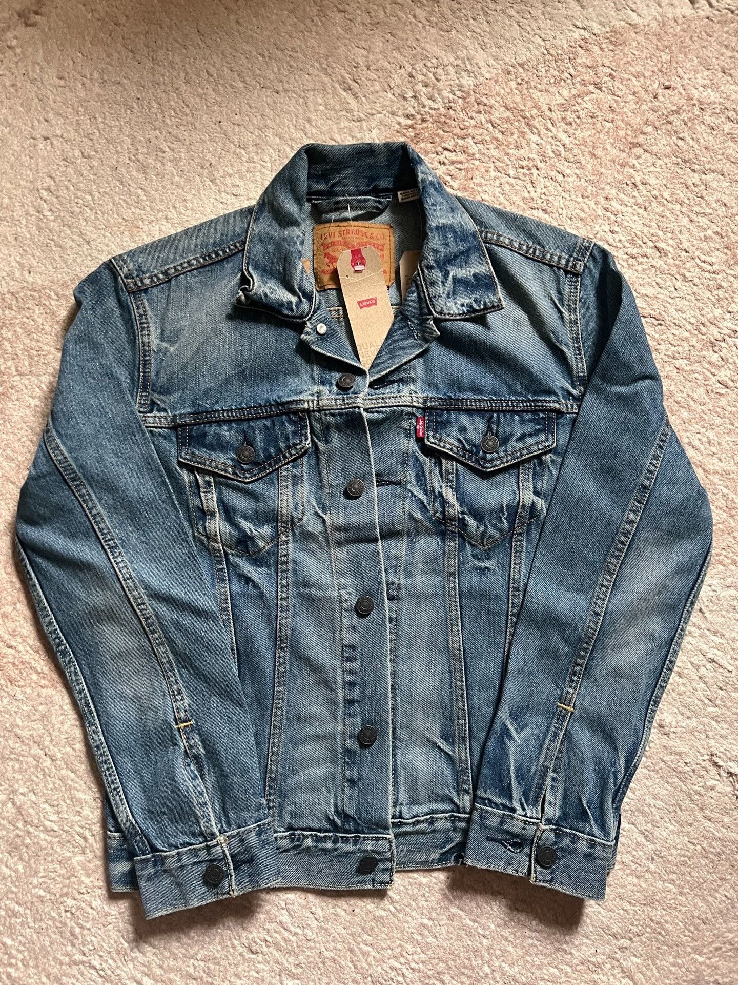 Levi's Levi's Washed Denim Jacket Size US S / EU 44-46 / 1 - 1 Thumbnail
