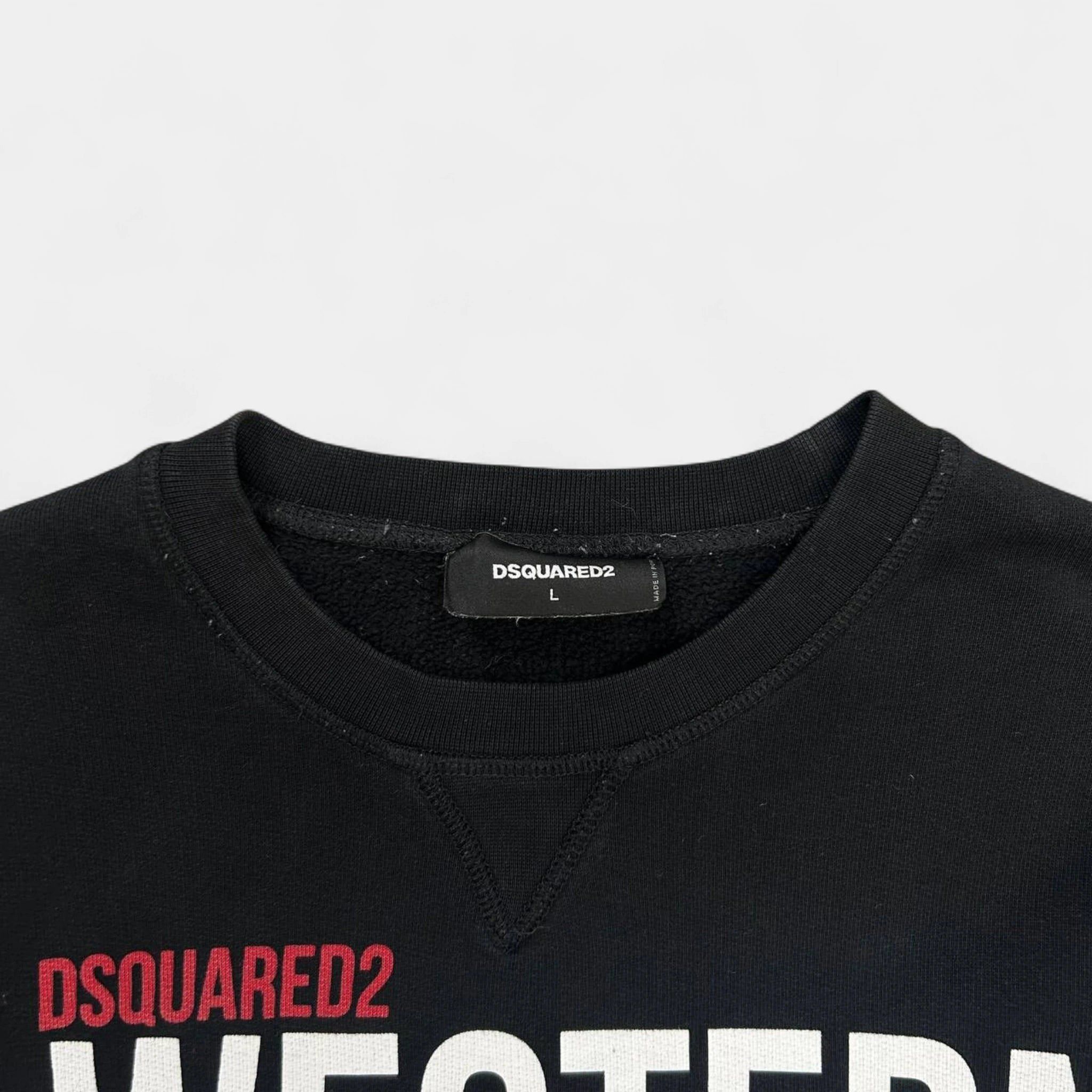 Dsquared2 Dsquared2 2010's Western Graphic Black Crewneck Size US M / EU 48-50 / 2 - 3 Thumbnail