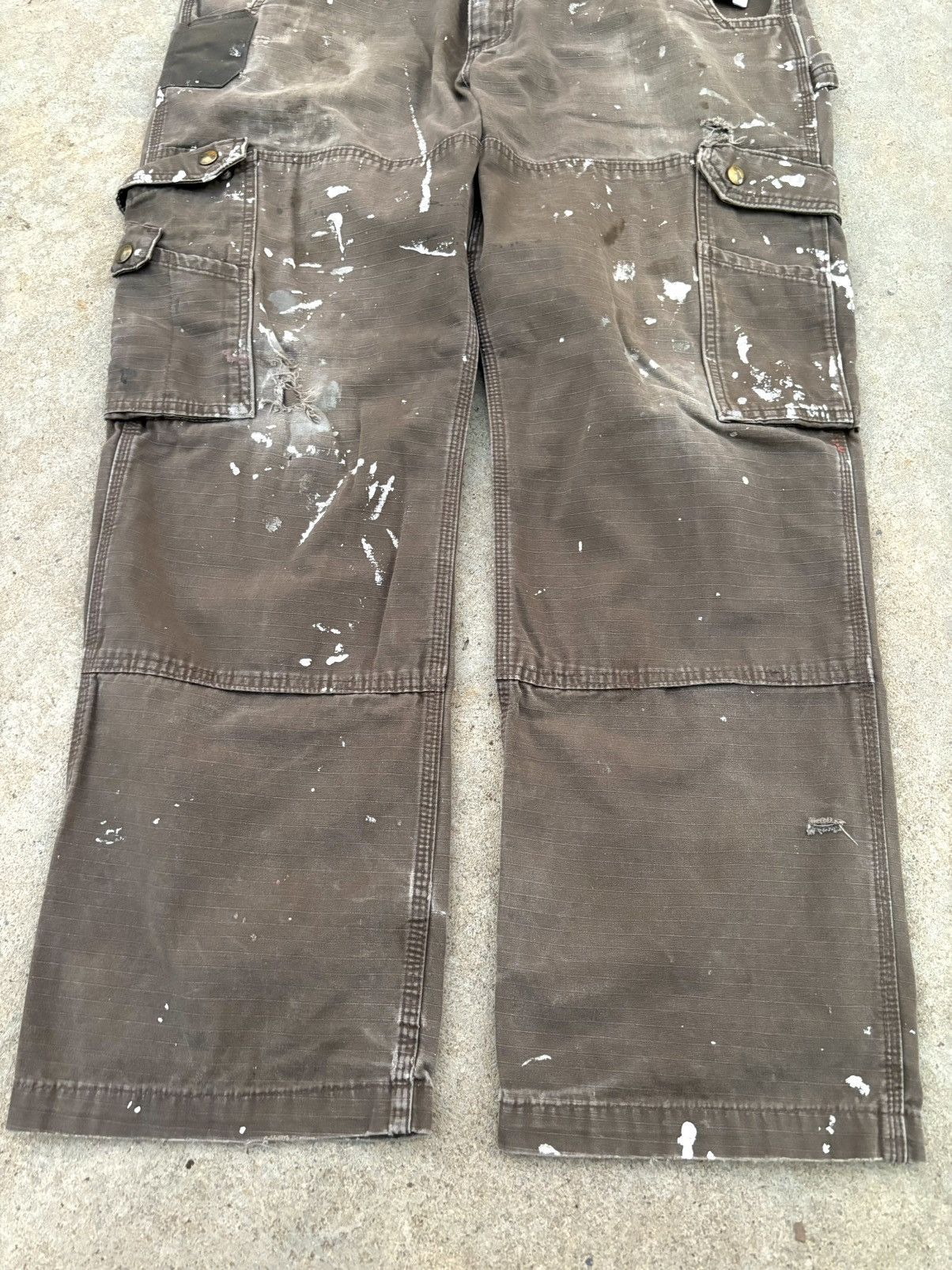 Carhartt CARHARTT RIPSTOP BROWN FADED CARGO PANTS WORKWEAR Size US 36 / EU 52 - 7 Thumbnail