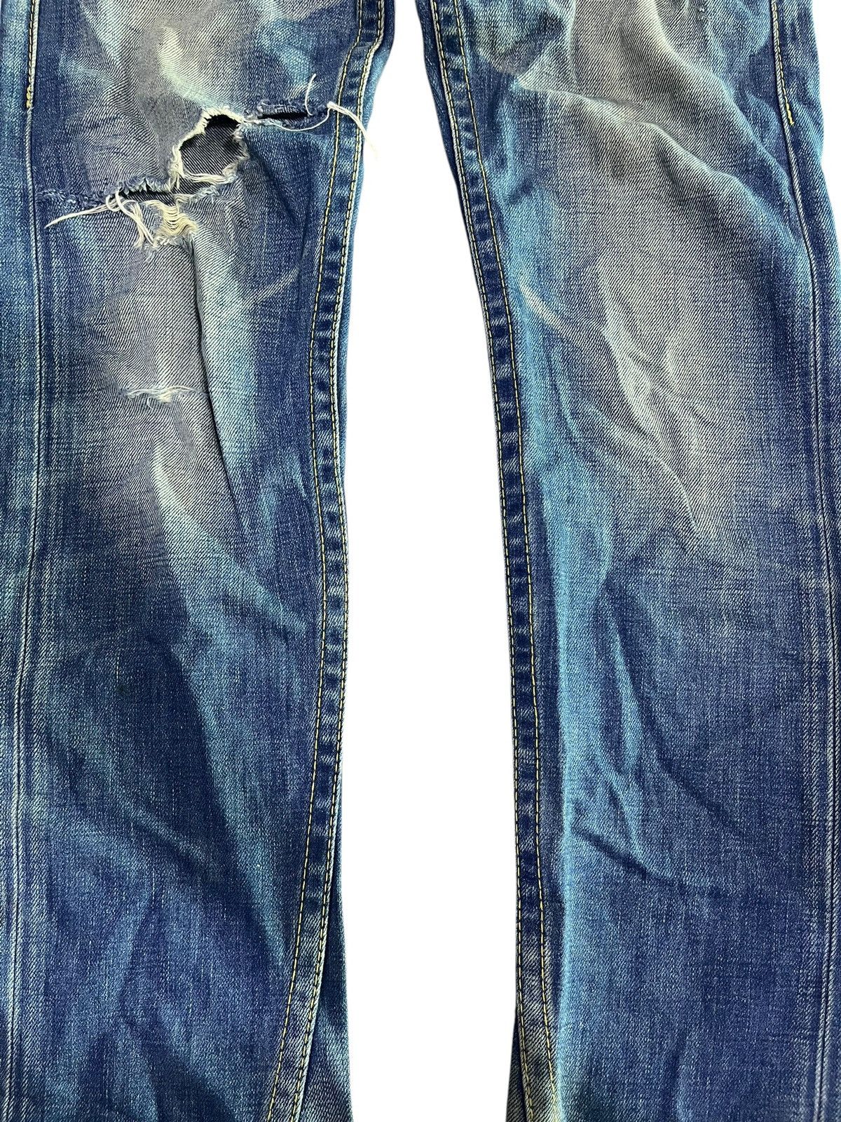 If Six Was Nine × Japanese Brand 🇯🇵 FLARE Y2K RODEO CROWNS DISTRESSED DENIM Size 31" - 3 Thumbnail