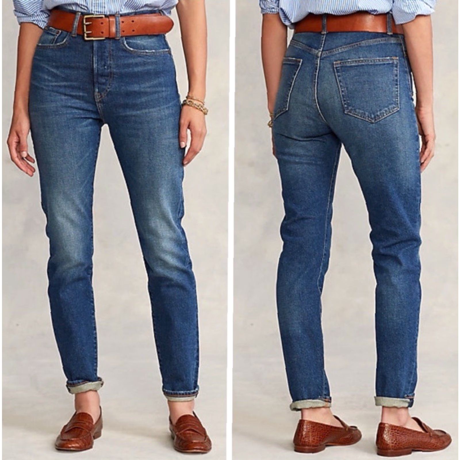 Polo Ralph Lauren Polo Ralph Lauren The Callen High Rise Slim Jeans Size 26 M6W Button Fly Jeans Women 26 Blue Slim Straight 30 Inseam Size 26" / US 2 / IT 38 - 2 Thumbnail