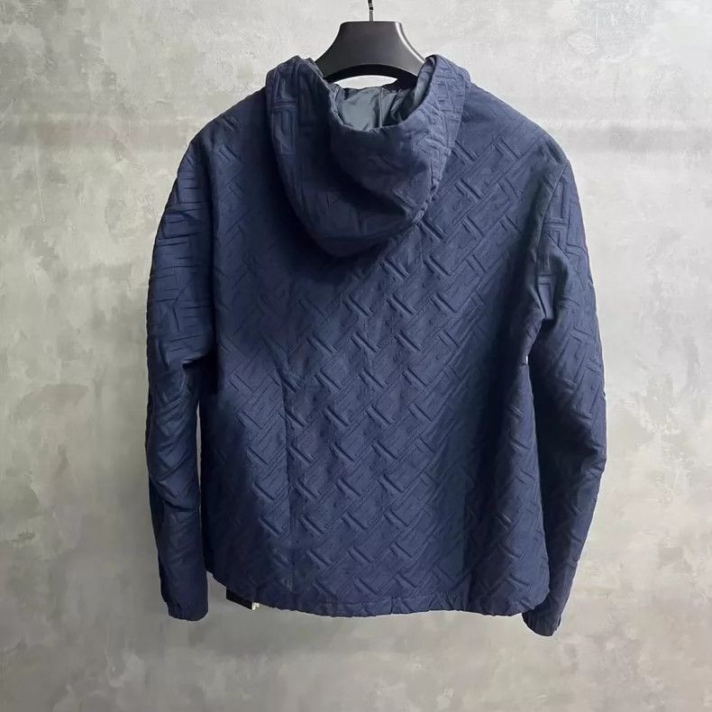 Fendi Fendi Blue Logo Hooded Jacket Size US M / EU 48-50 / 2 - 2 Thumbnail