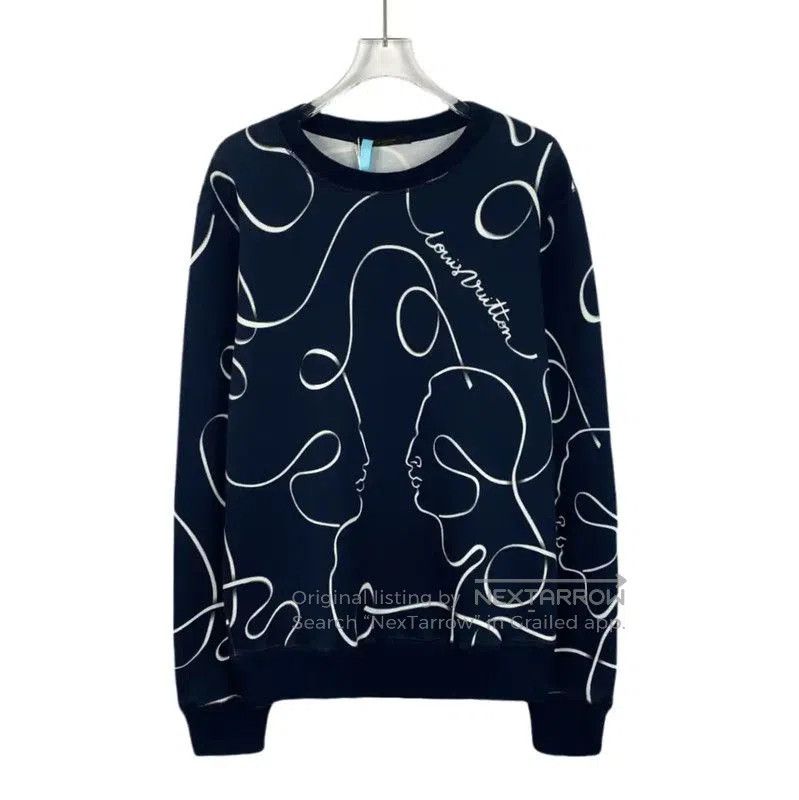 Louis Vuitton Louis Vuitton Navy Blue Men's Sweatshirt . Size US M / EU 48-50 / 2 - 1 Thumbnail