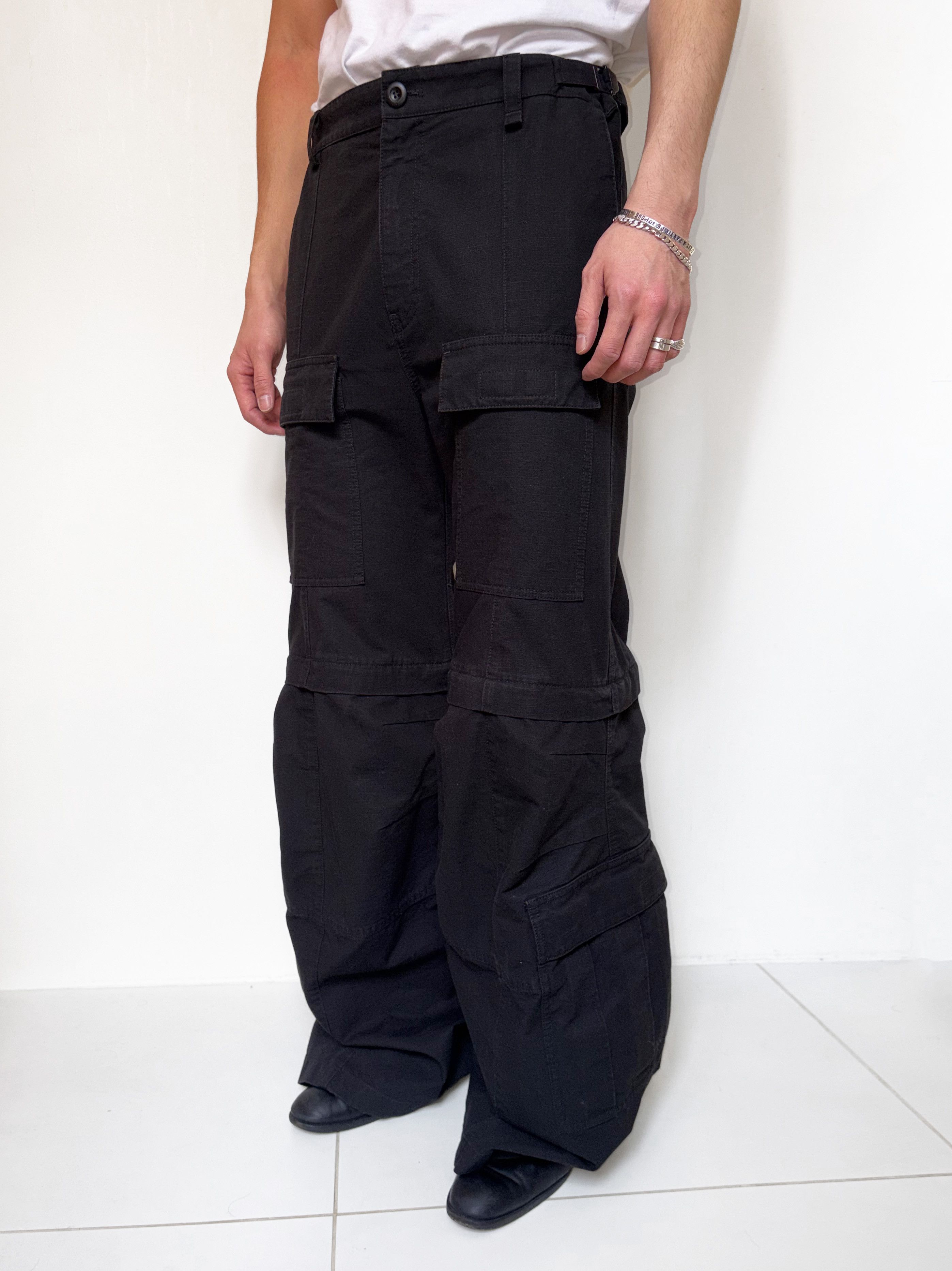 Balenciaga Balenciaga Flared Cargo Pants 1000M Size US 32 / EU 48 - 4 Thumbnail