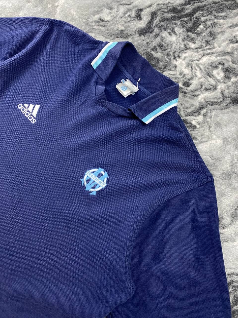 Adidas Adidas Olympique Marseille 2000 2001 Training Polo Shirt Size US L / EU 52-54 / 3 - 2 Thumbnail