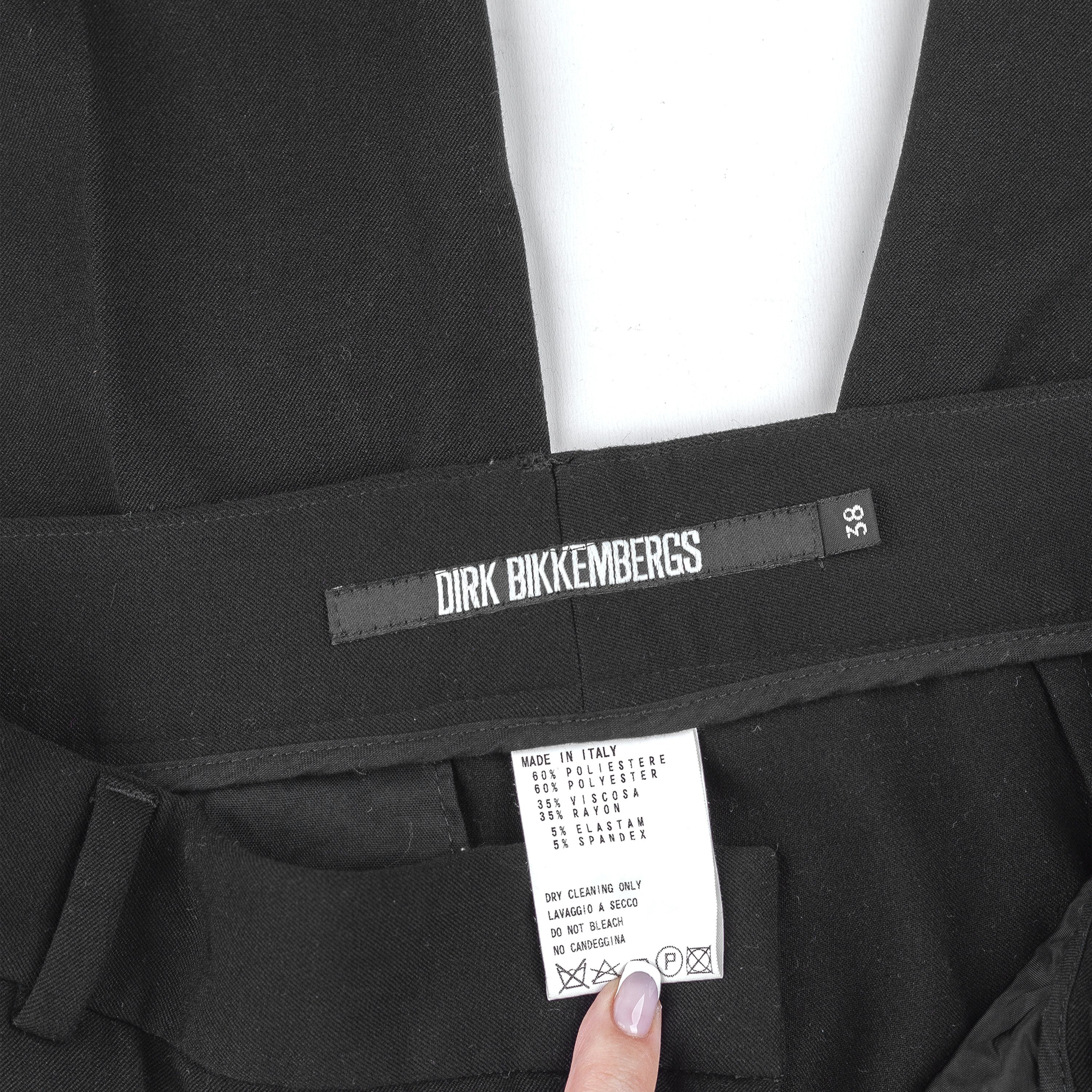 Dirk Bikkembergs Dirk Bikkembergs Vintage Black Tailored Trousers (XS) Size 25" / US 0 / IT 36 - 3 Thumbnail