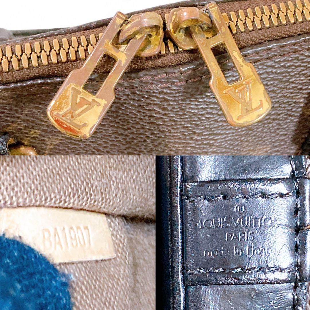Louis Vuitton Louis Vuitton - Alma PM Monogram Brown Leather Black Handbag Size ONE SIZE - 9 Thumbnail