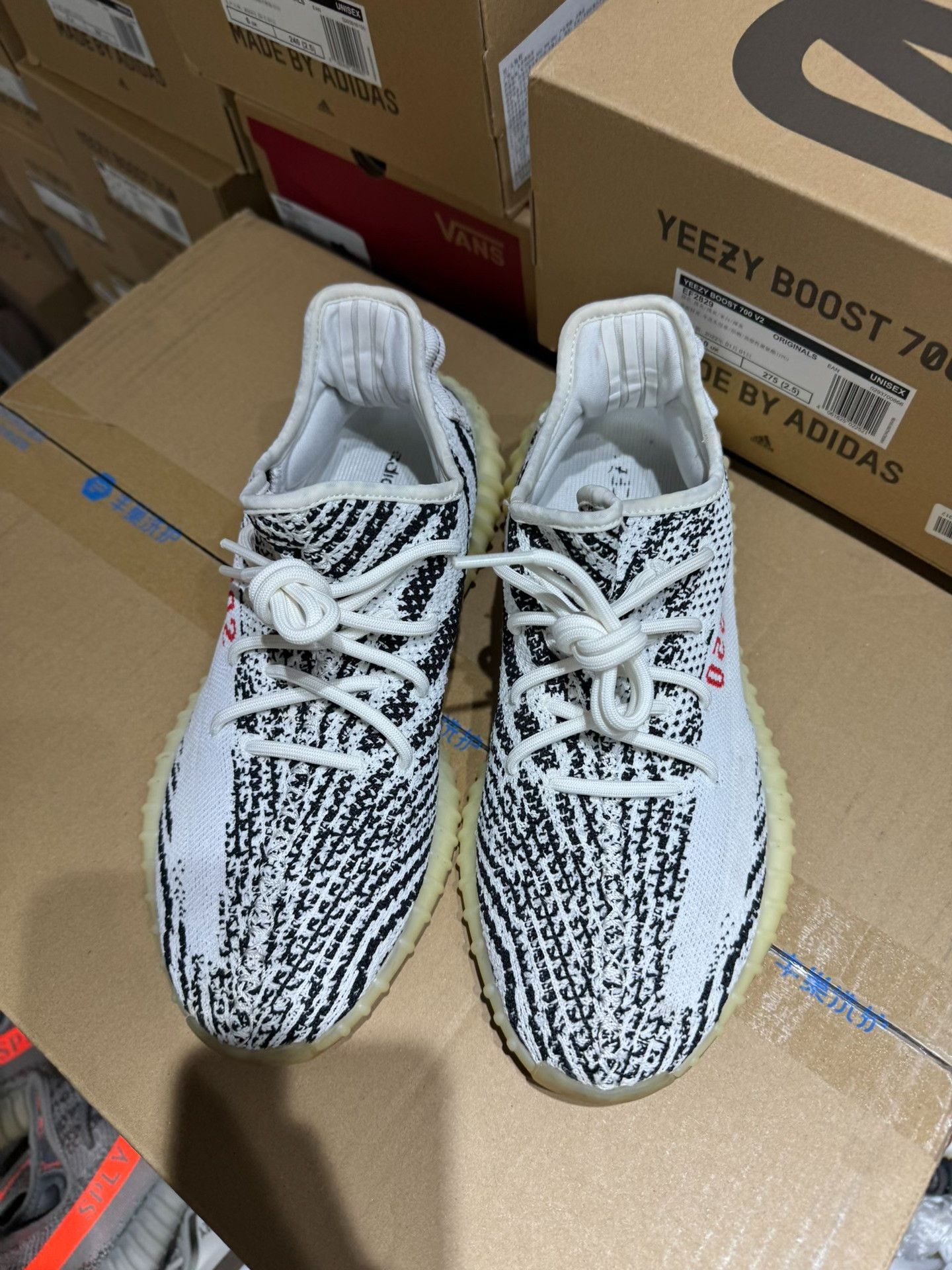 Adidas Adidas YEEZY350 White Lowtop Sneakers 9 Men Size US 9 / EU 42 - 1 Thumbnail
