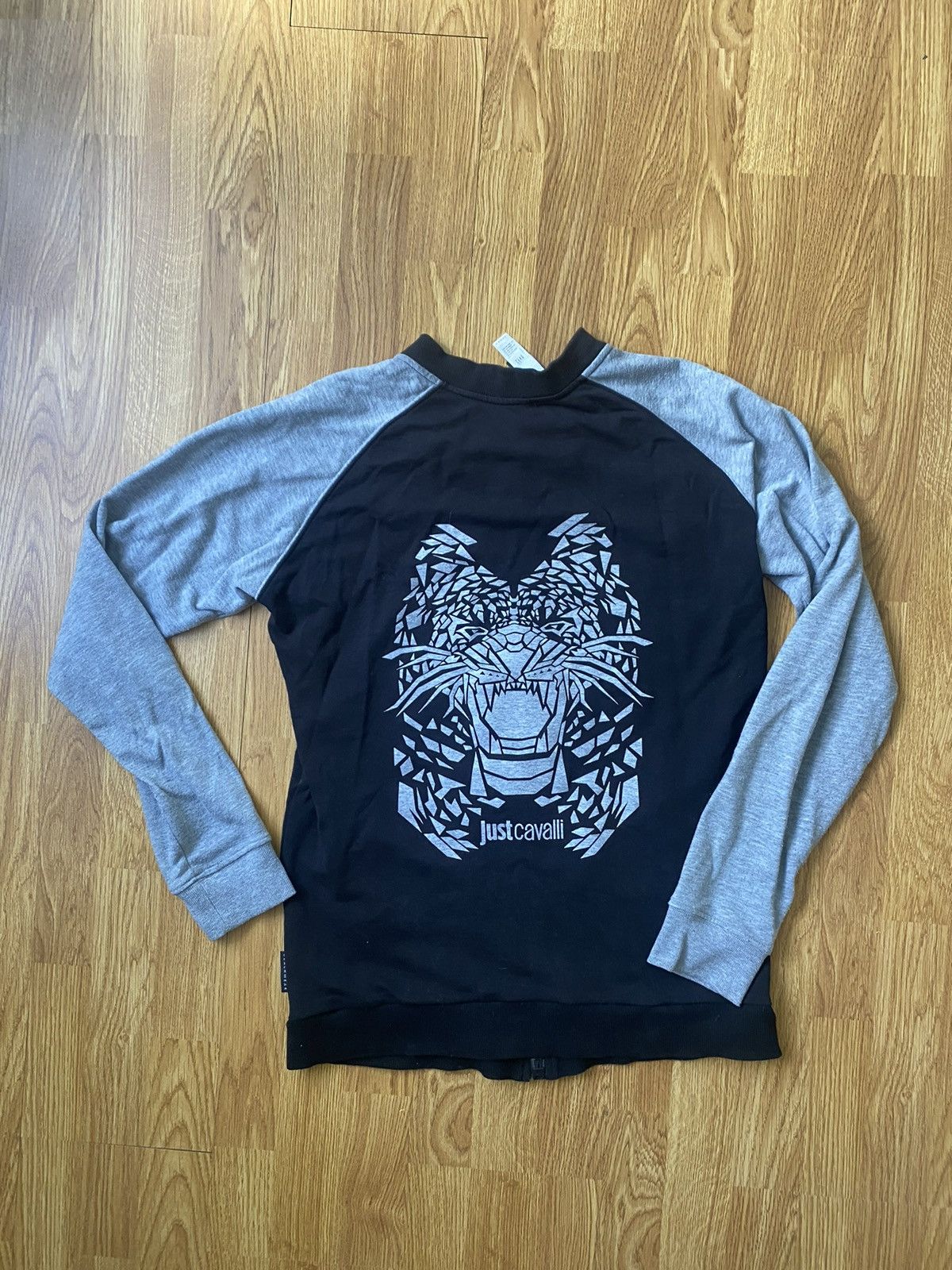 Roberto Just Cavalli Beachwear Full Zip Sweatshirt Tiger XL