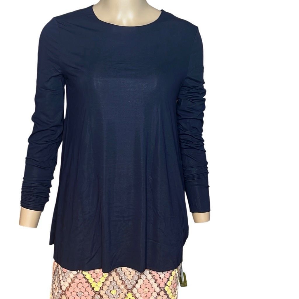 Wolford Wolford Aurora Pure Top Long Sleeves Navy Opal NWT XS Size XS / US 0-2 / IT 36-38 - 3 Thumbnail