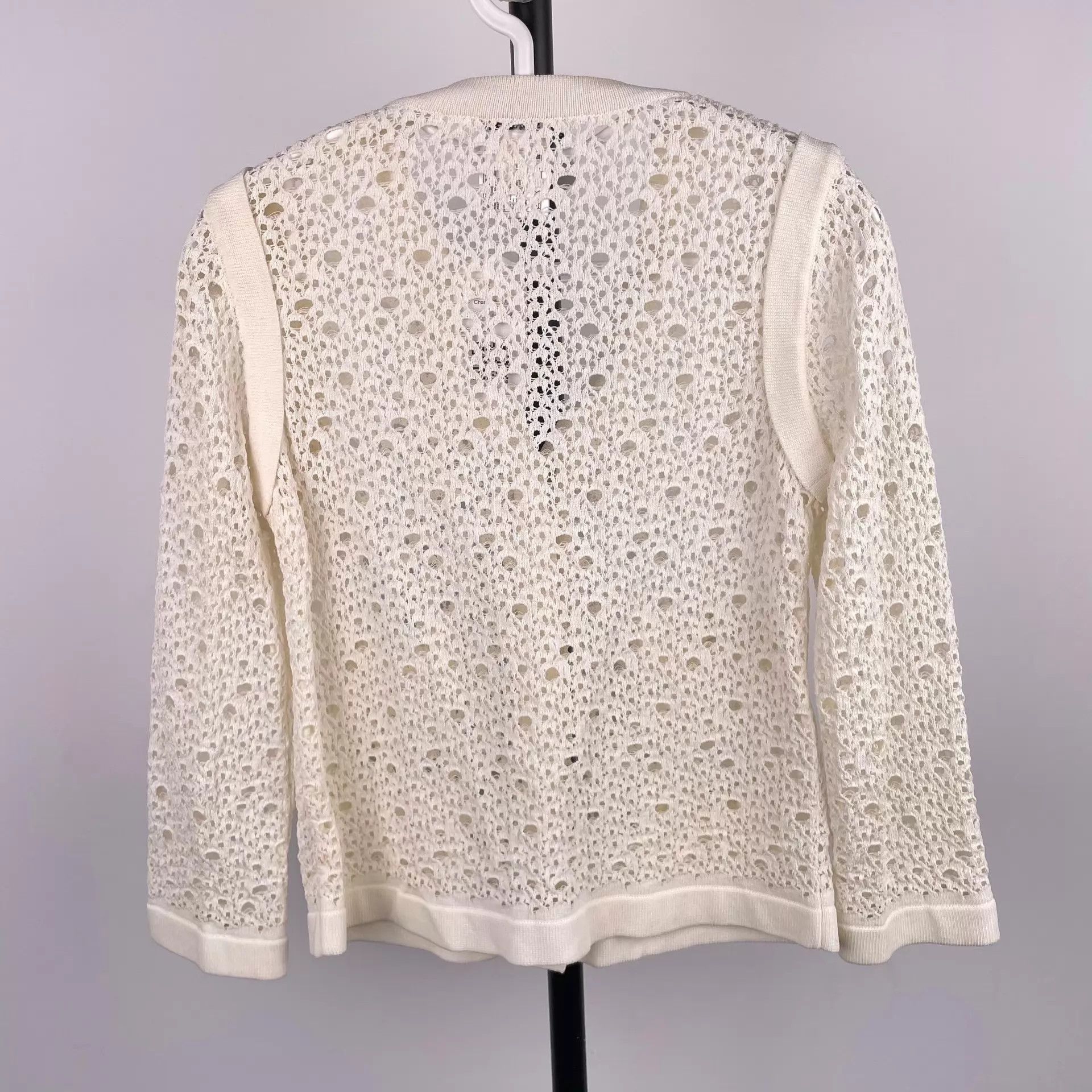 Chanel Chanel White Openwork Jacket Size XS / US 0-2 / IT 36-38 - 2 Thumbnail