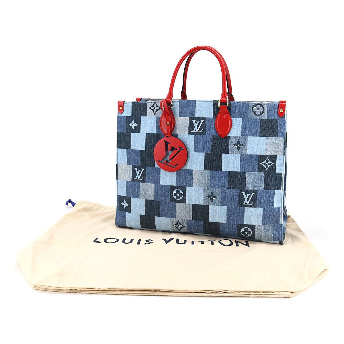 Louis Vuitton Louis Vuitton Monogram Denim On The Go Gm 2way Bag