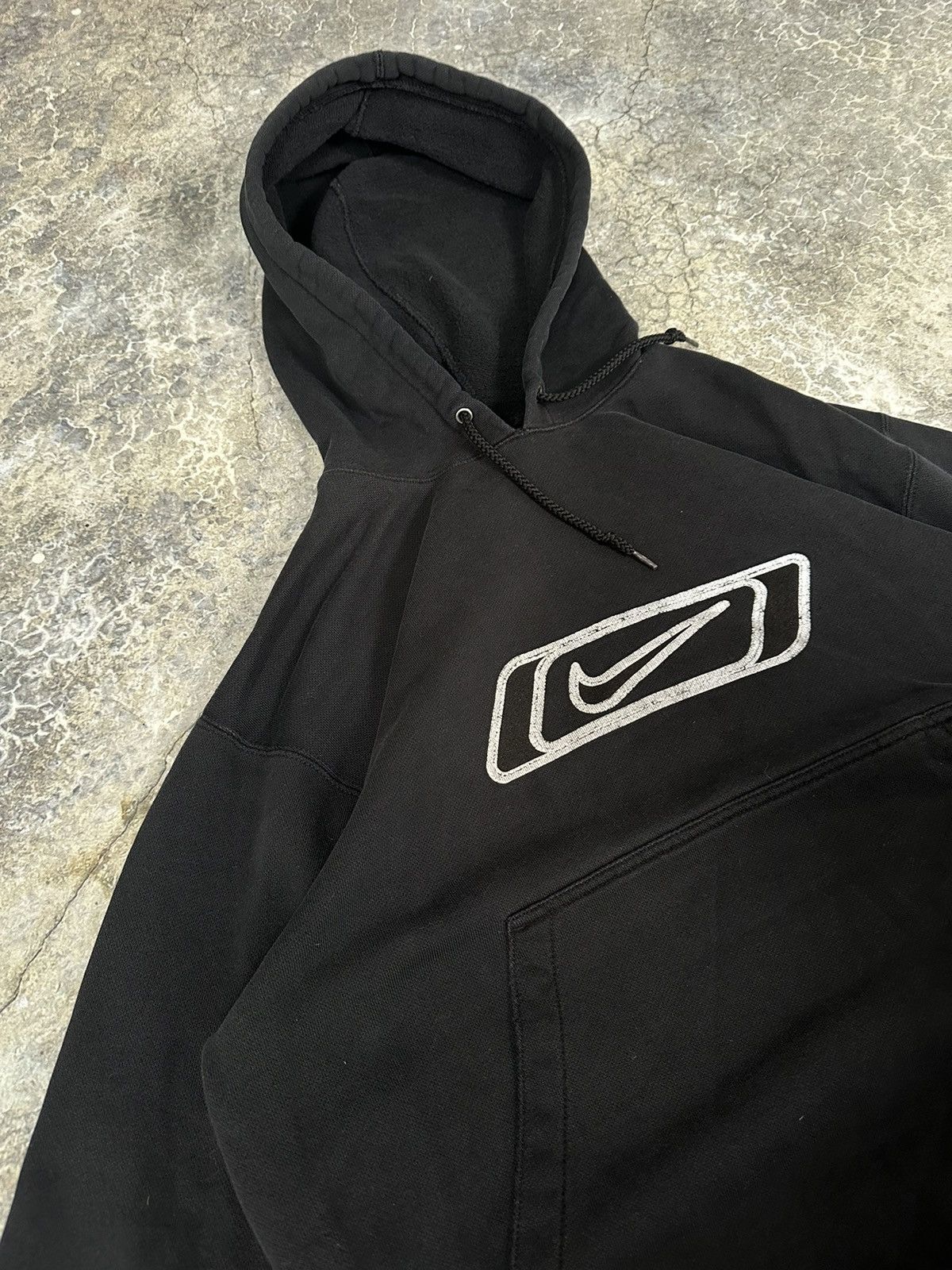 Nike × Vintage Vintage Reflective Centre Swoosh Nike Hoodie Size US XL / EU 56 / 4 - 5 Thumbnail