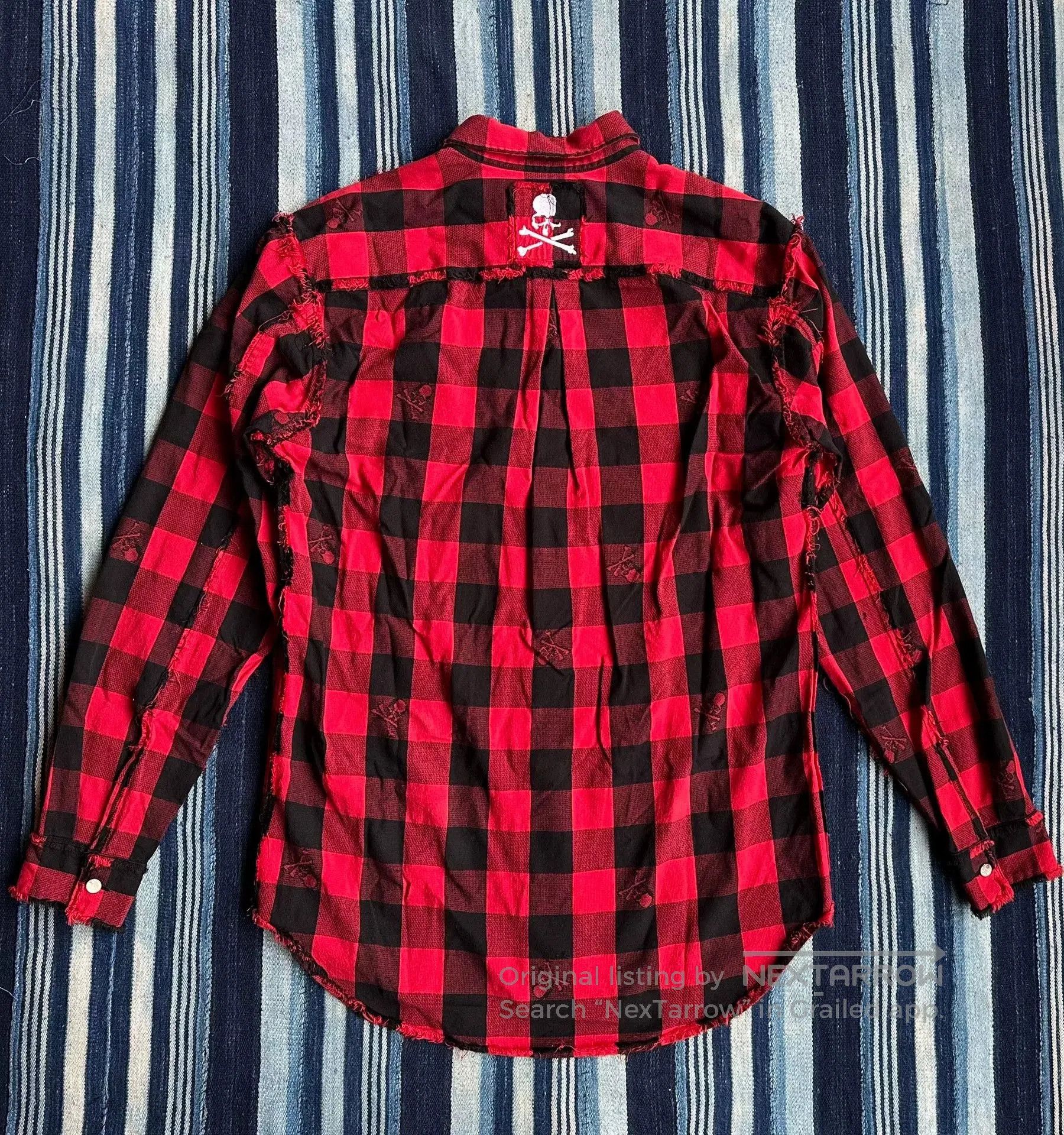 Mastermind Japan Mastermind World Flannel Shirt with Skull Embroidery. Size US S / EU 44-46 / 1 - 2 Thumbnail