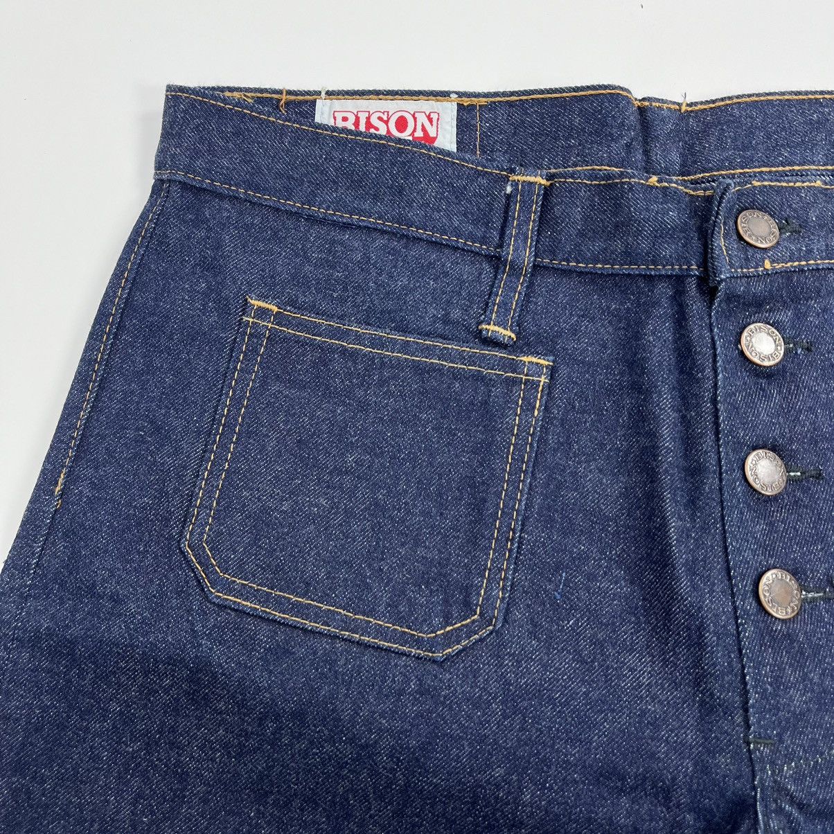 If Six Was Nine × Japanese Brand × Le Grande Bleu (L.G.B.) Crazy Bison Bell Button Bush Pants Bootcut Flared Jeans Size 33" - 9 Thumbnail