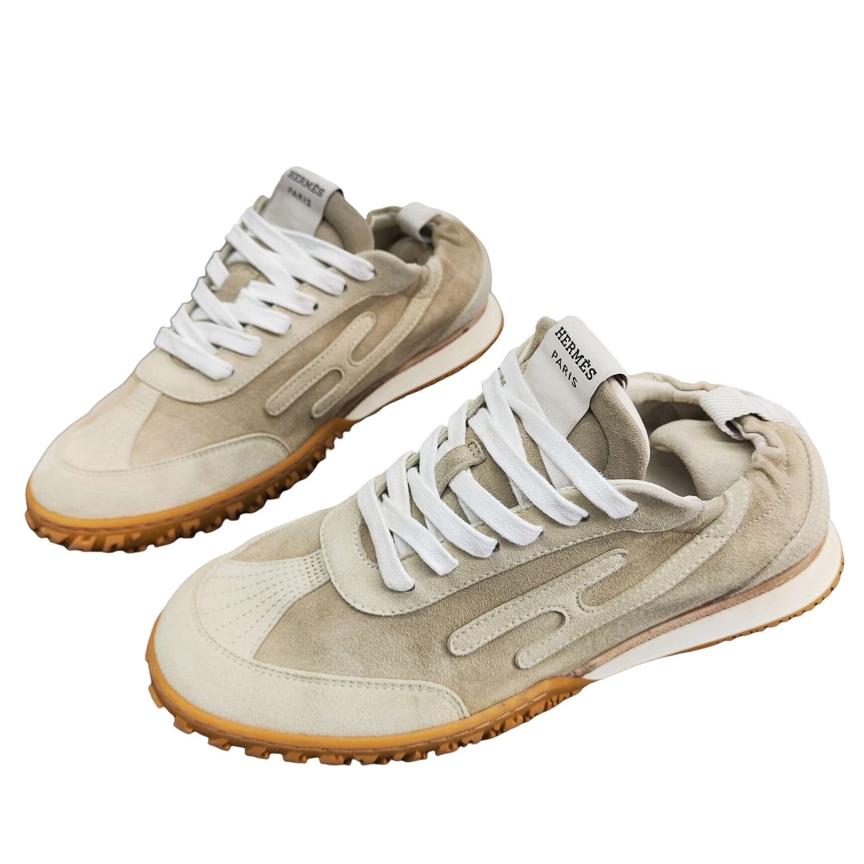 Hermes Hermes Suede Low-Top Sneakers Size 36.5 Size US 6.5 / IT 36.5 - 1 Thumbnail